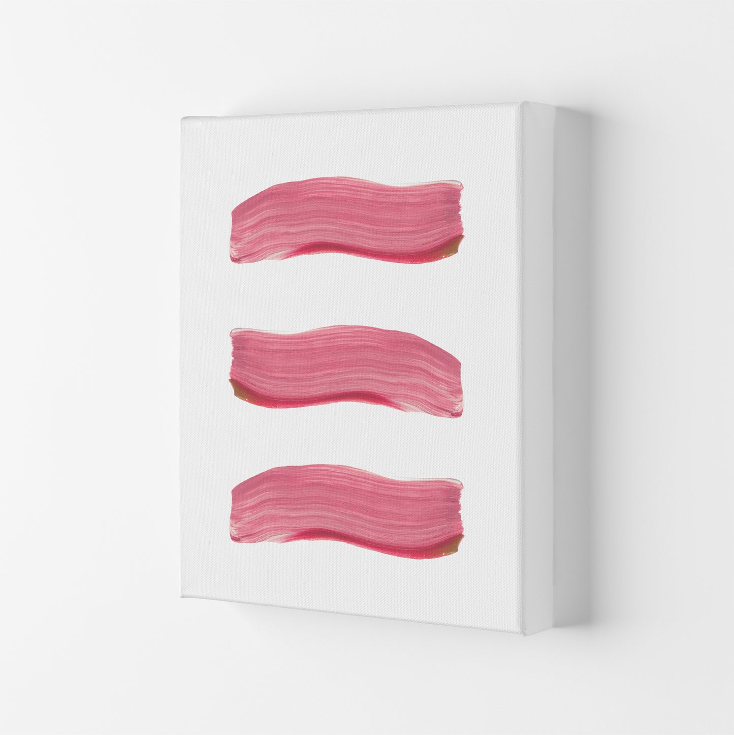 Light Pink Abstract Paint Strokes Modern Print Canvas