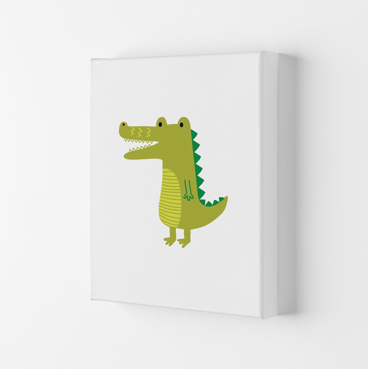 Children's Animals, Alligator Modern Print Canvas