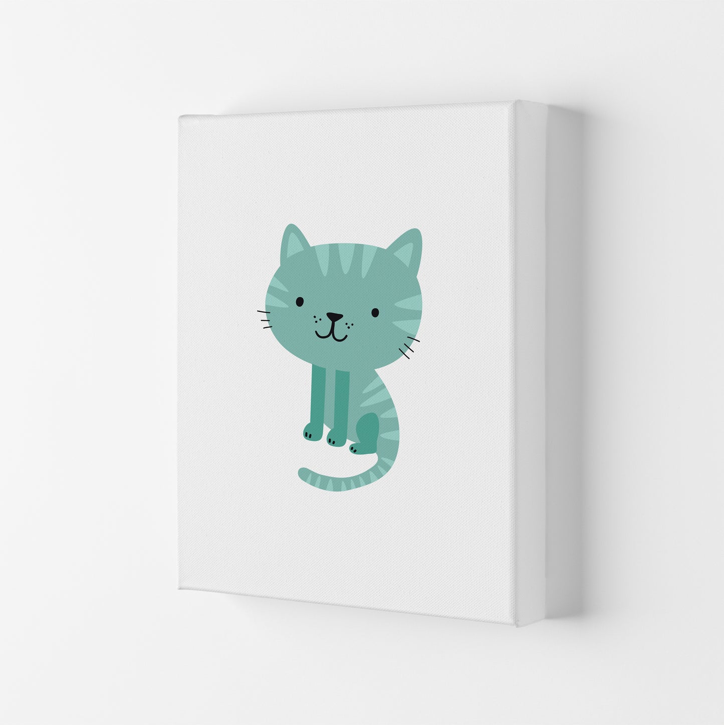 Children's Animals, Cat Modern Print Canvas
