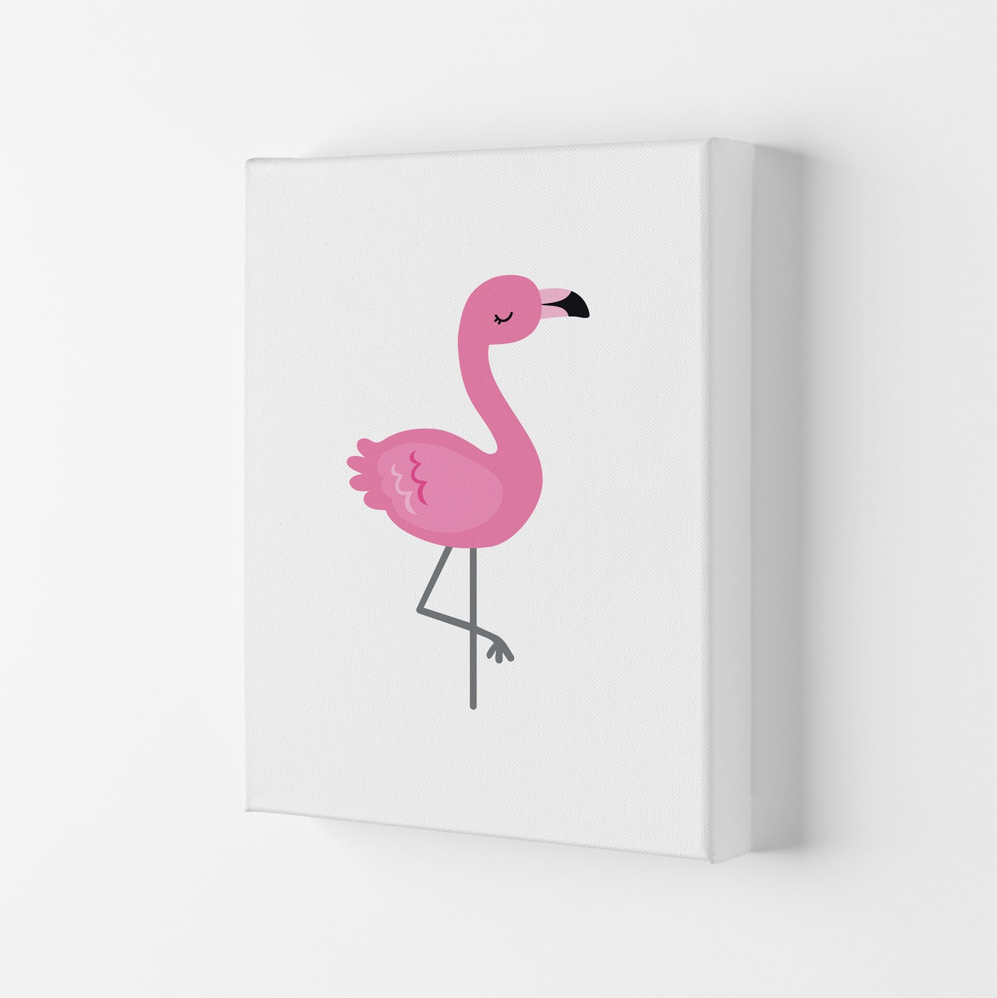 Children's Animals, Flamingo Modern Print Canvas