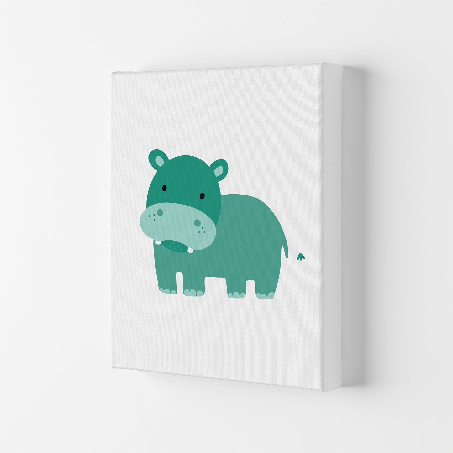Children's Animals, Hippo Modern Print Canvas