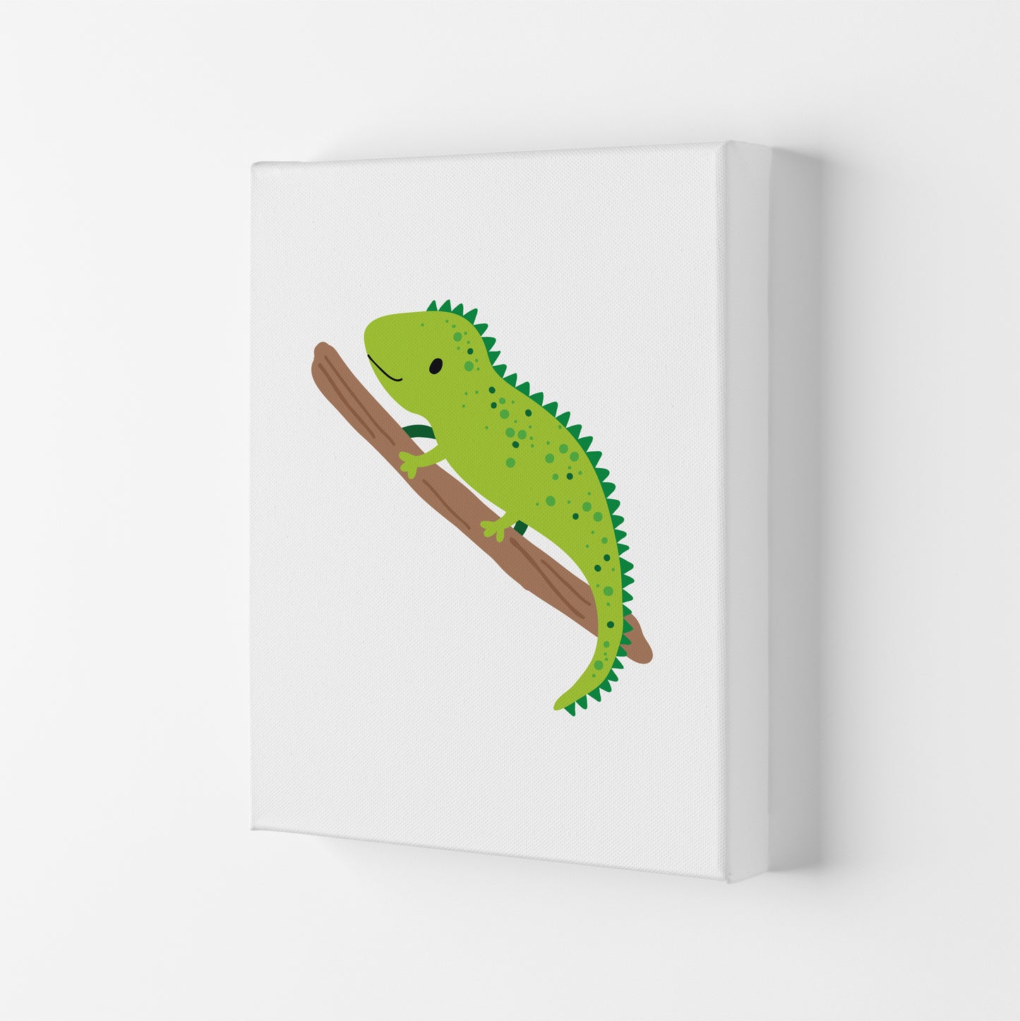 Children's Animals, Iguana Modern Print Canvas