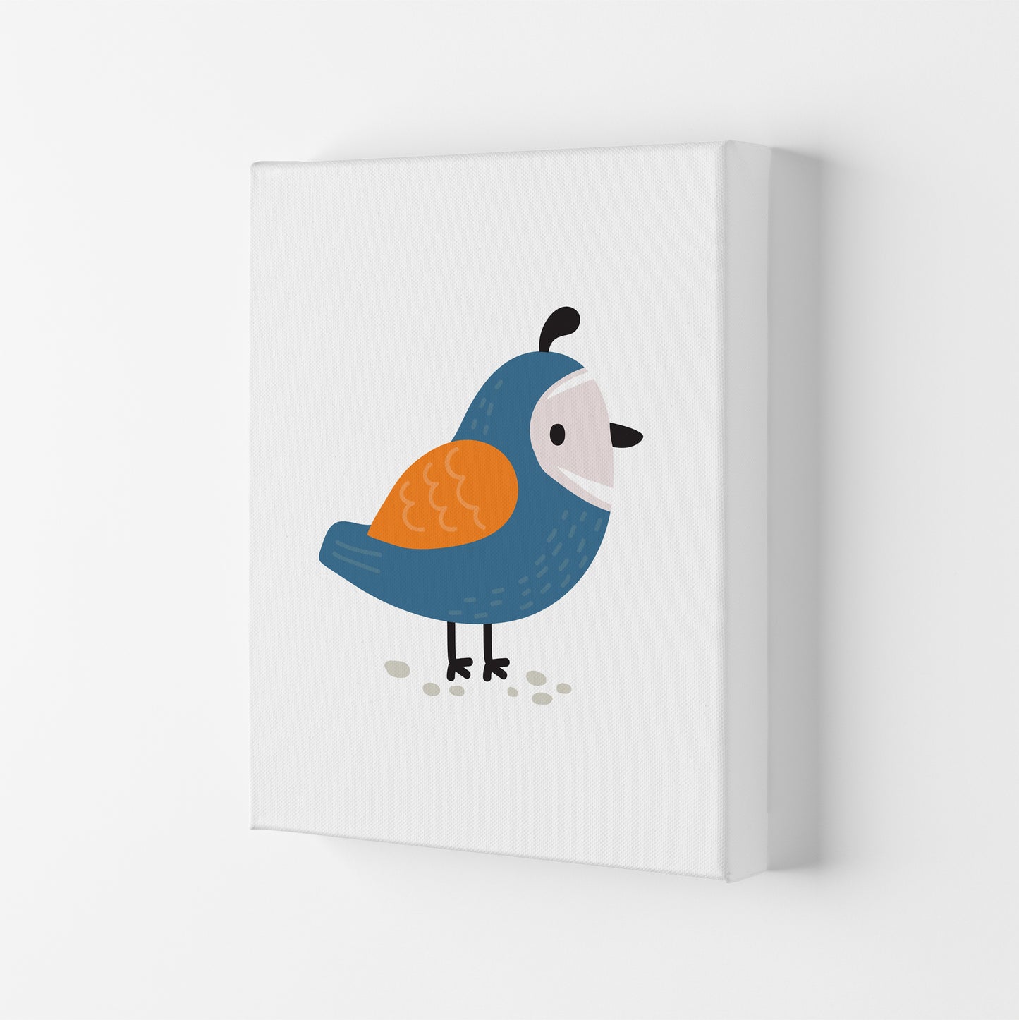 Children's Animals, Quail Modern Print Canvas
