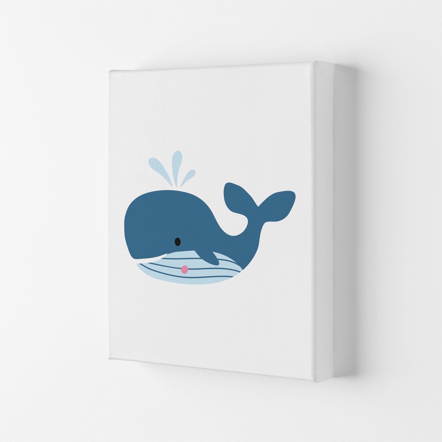 Children's Animals, Whale Modern Print Canvas