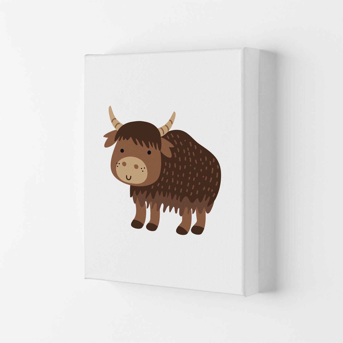Children's Animals, Yak Modern Print Canvas