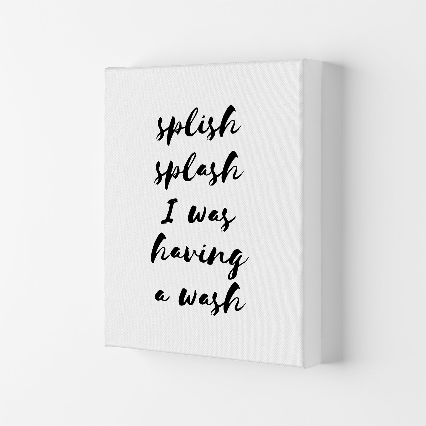 Splish Splash I Was Having A Wash, Bathroom Modern Print, Framed Wall Art Canvas