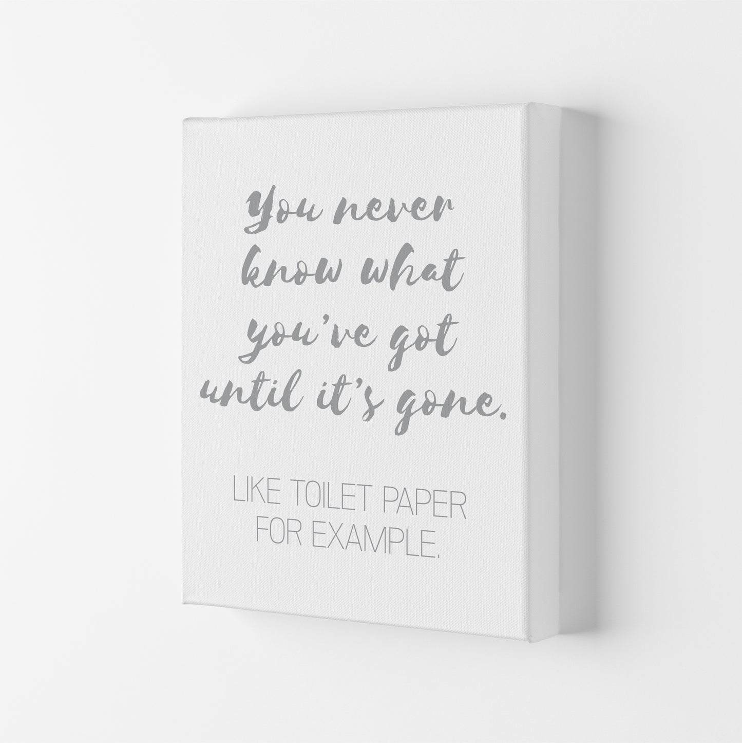 Toilet Roll Grey, Bathroom Modern Print, Framed Bathroom Wall Art Canvas