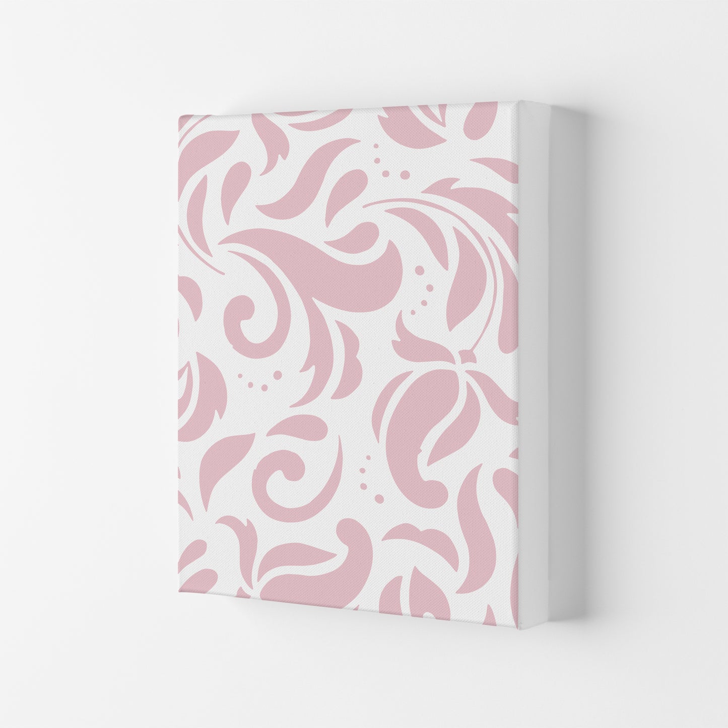 Pink Floral Pattern Modern Print Canvas