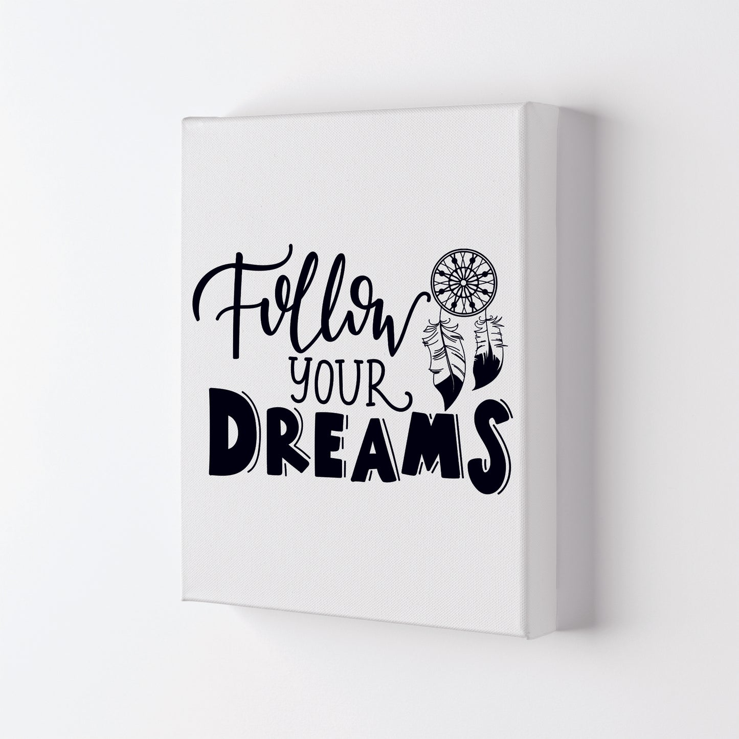 Follow Your Dreams Framed Typography Wall Art Print Canvas