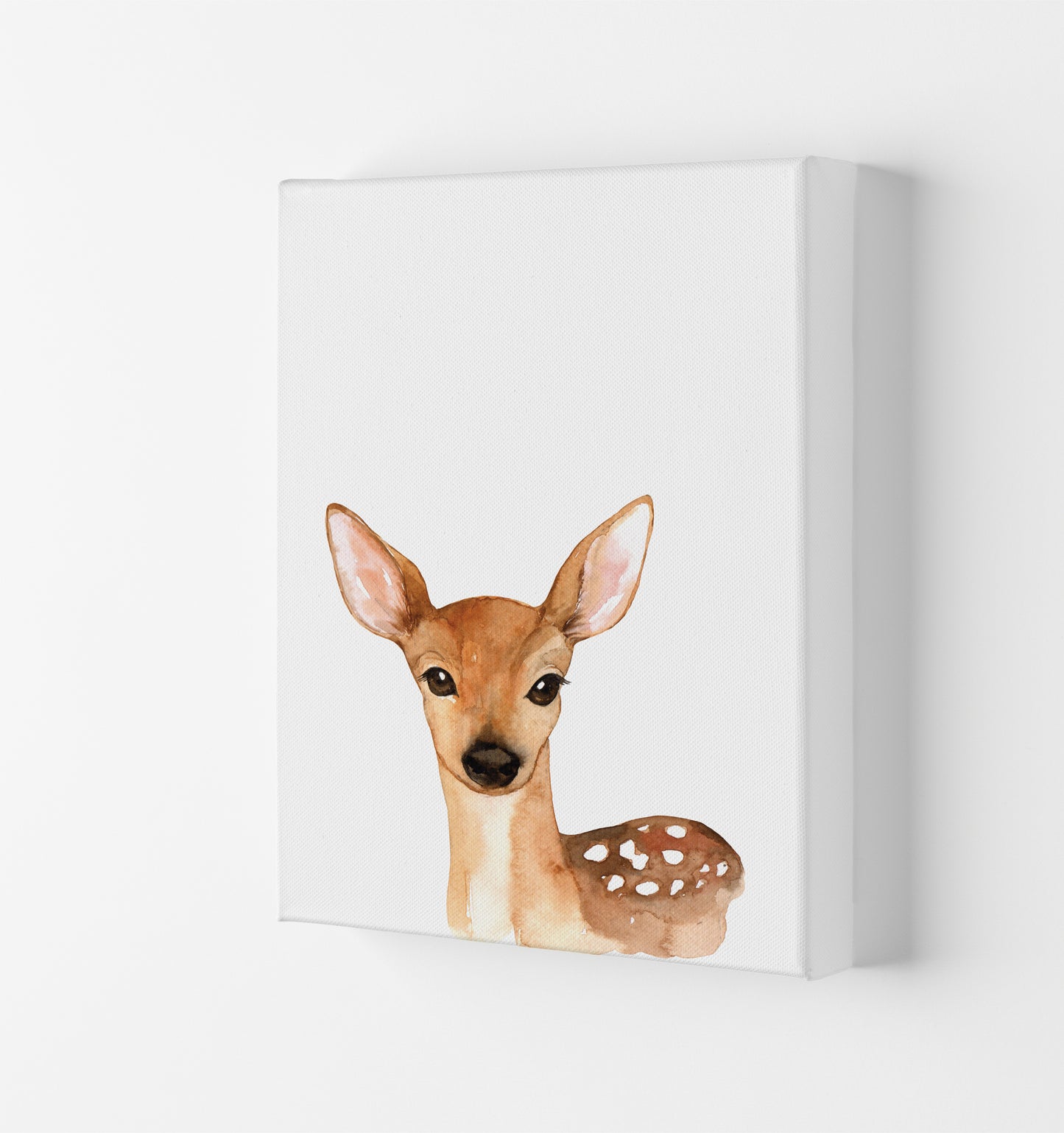 Forest Friends, Cute Deer Modern Print Animal Art Print Canvas