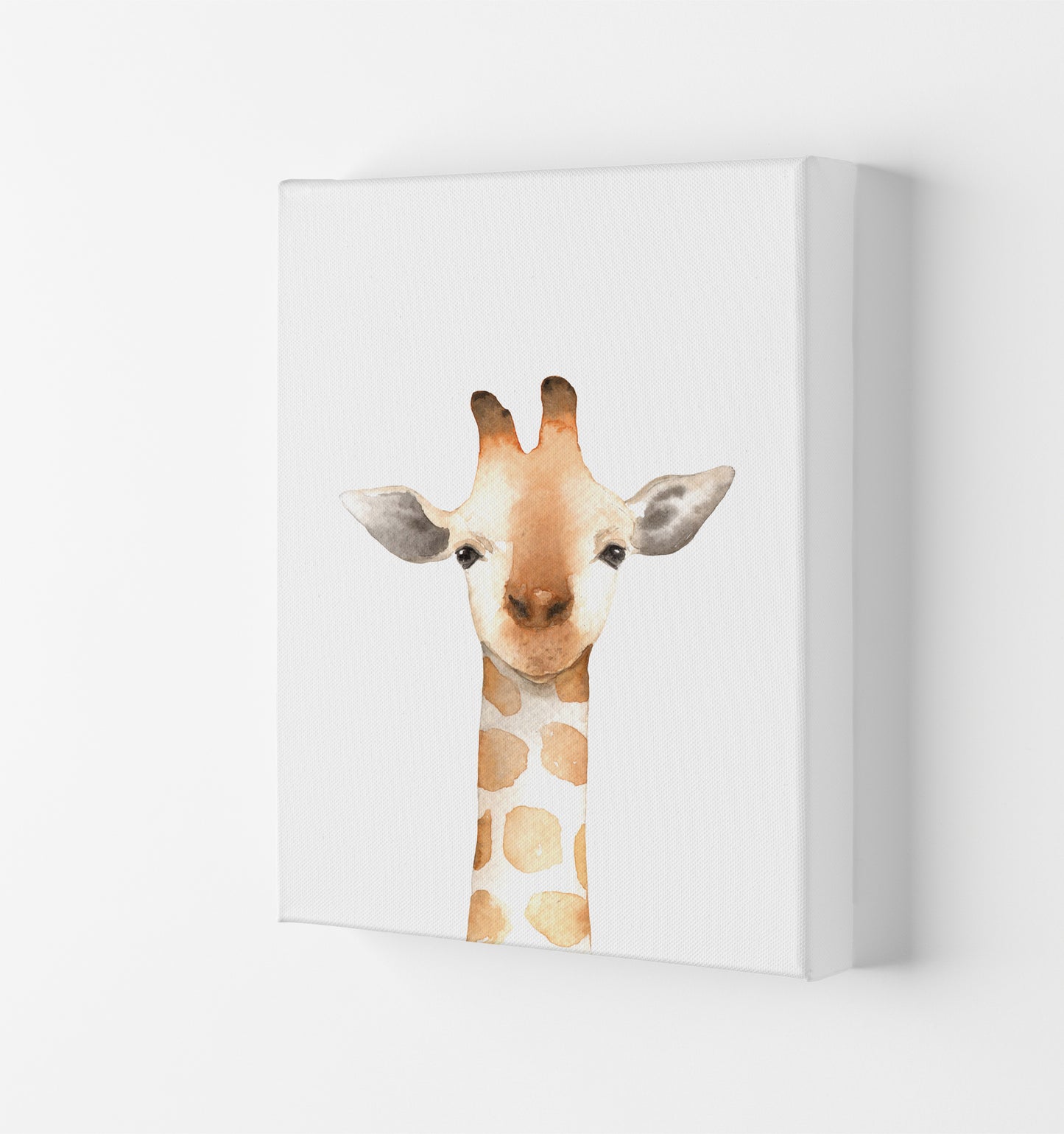 Forest Friends, Cute Giraffe Modern Print Animal Art Print Canvas