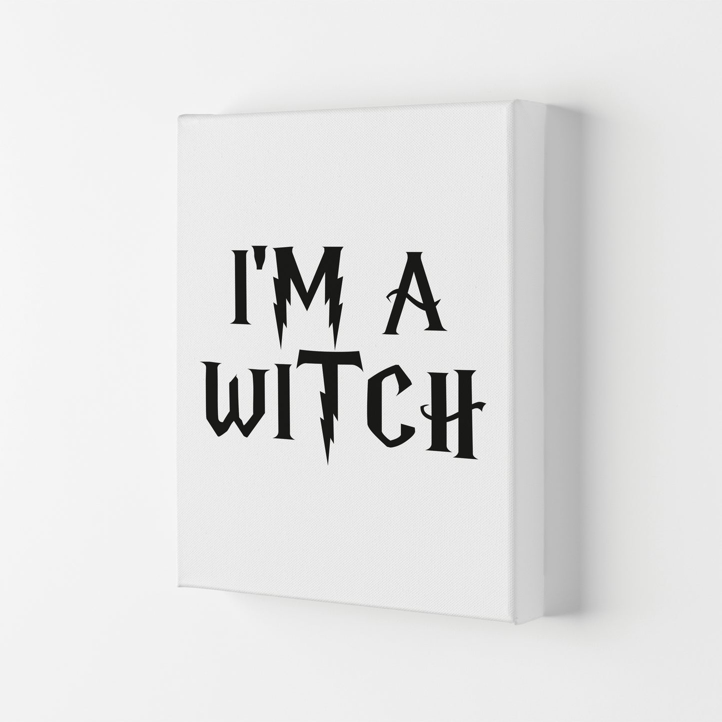 I'm A Witch Framed Typography Wall Art Print Canvas