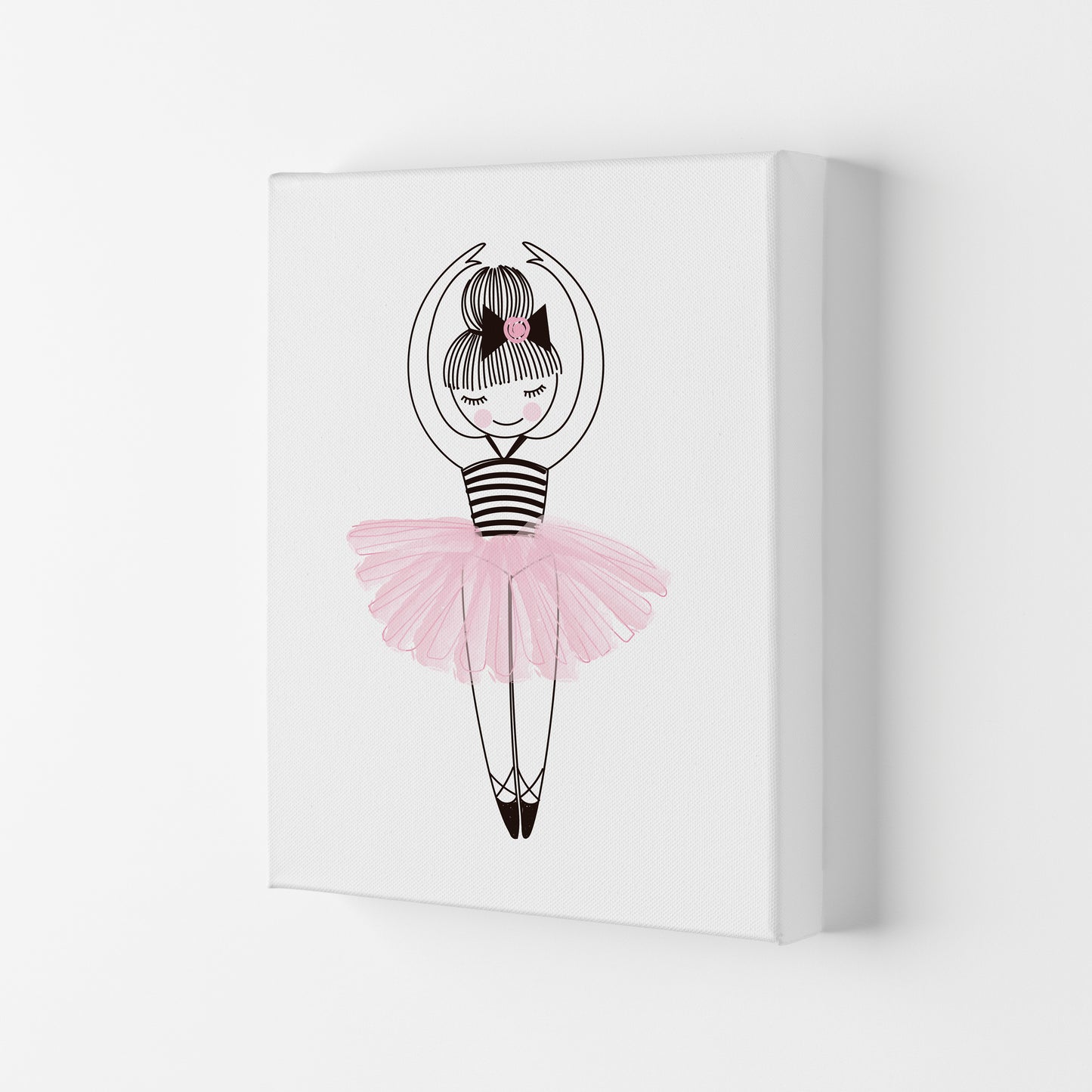 Girl's Ballerina Drawing Multi Set Illustration Wall Art Poster Print Canvas