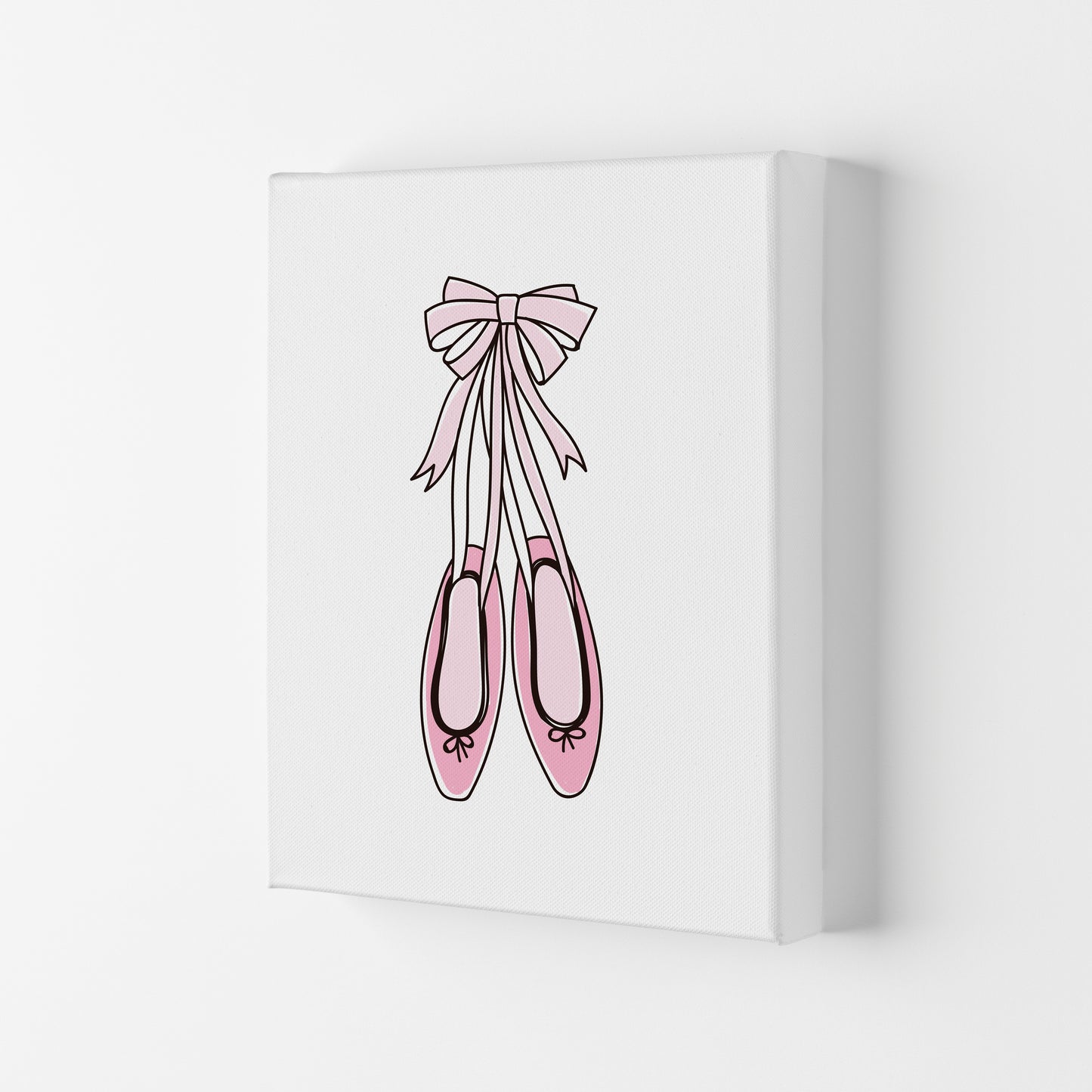 Ballerina Shoes Framed Nursey Wall Art Print Canvas