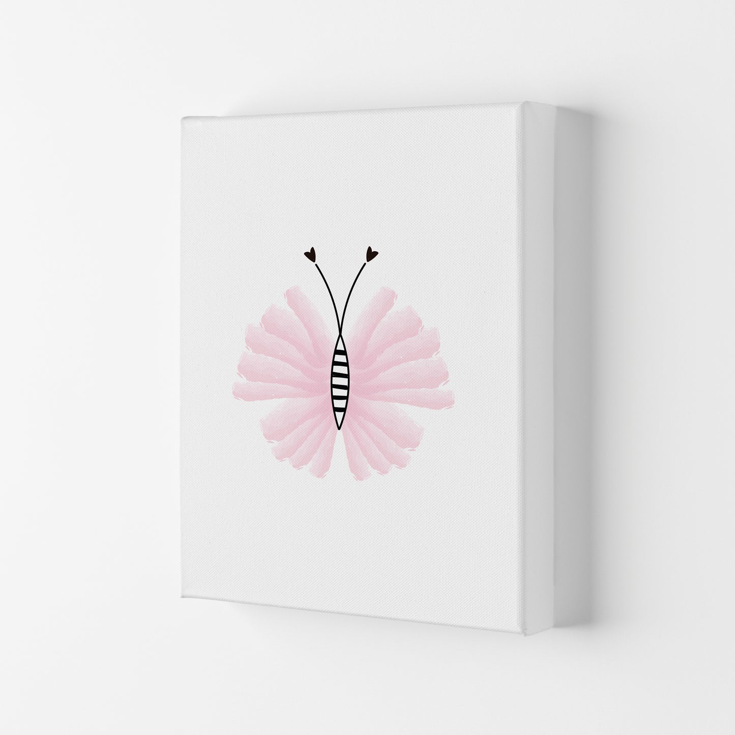 Pink Butterfly Modern Print Animal Art Print Canvas