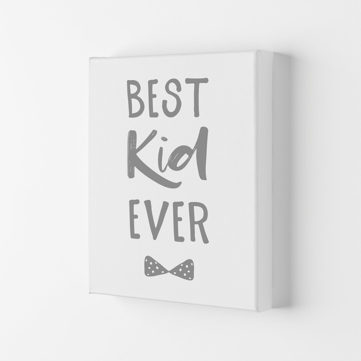 Best Kid Ever Grey Framed Nursey Wall Art Print Canvas