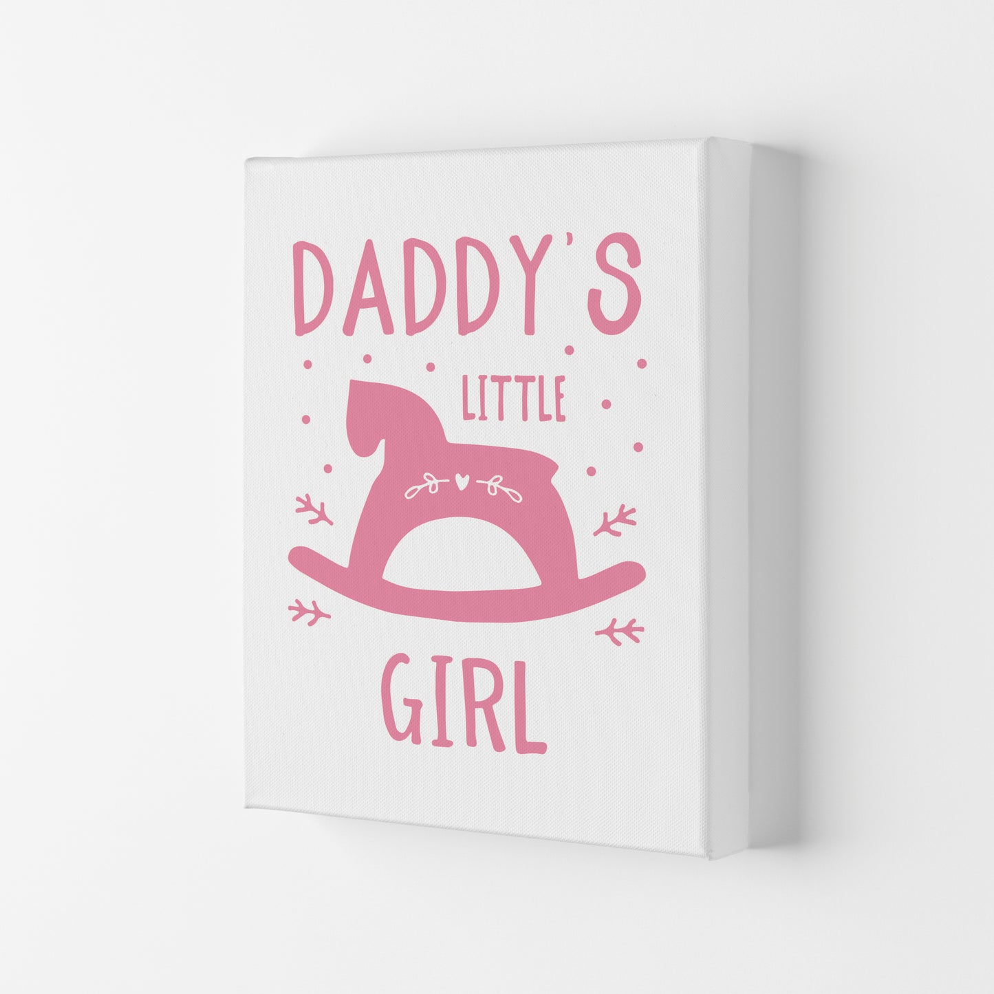 Daddy's Little Girl Framed Nursey Wall Art Print Canvas