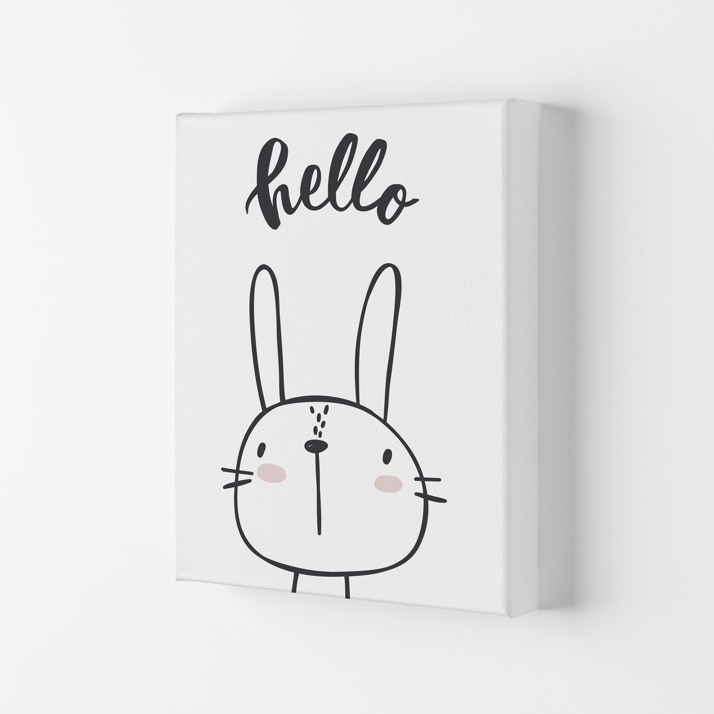 Hello Bunny Modern Print Animal Art Print Canvas