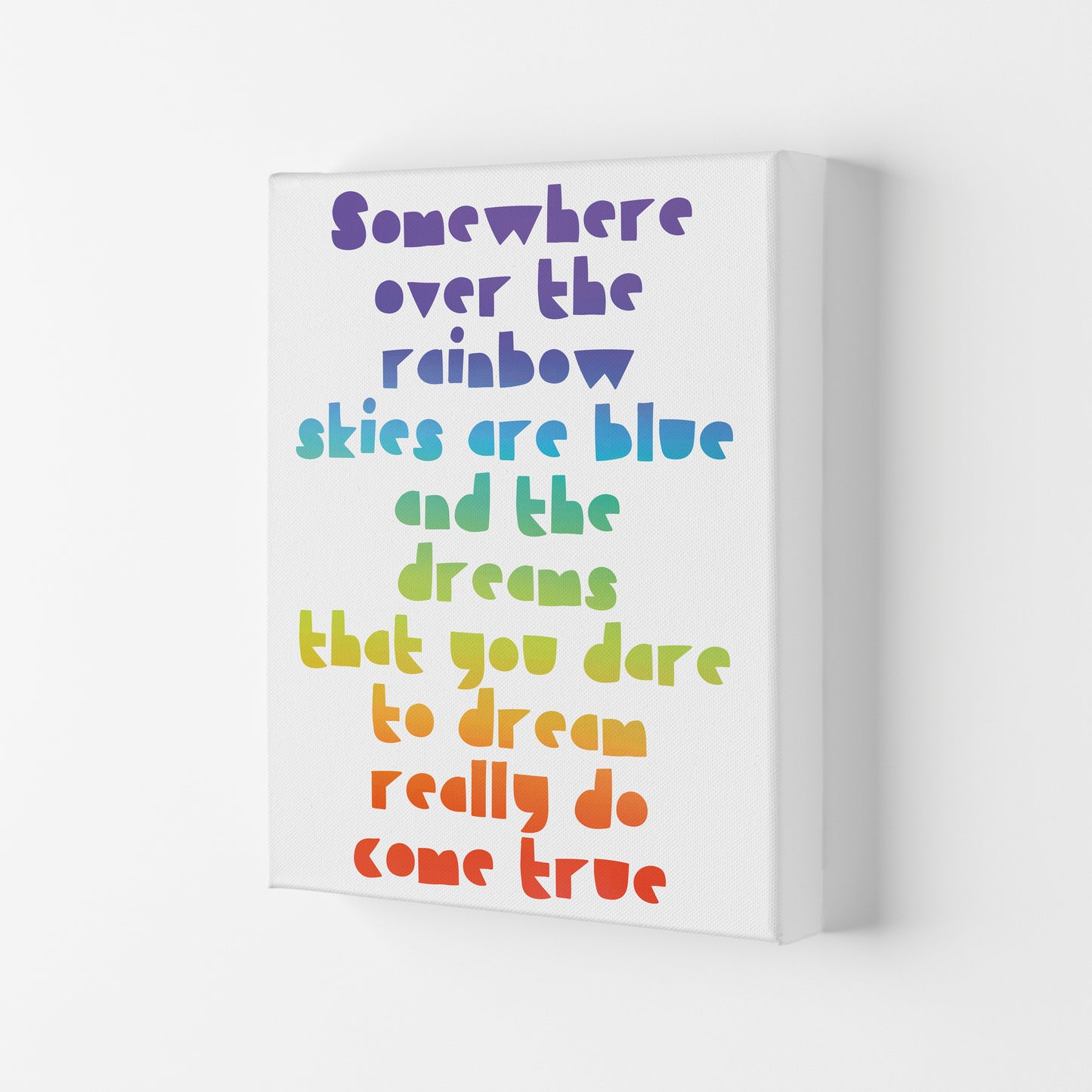 Somewhere Over The Rainbow Multi Modern Print Canvas