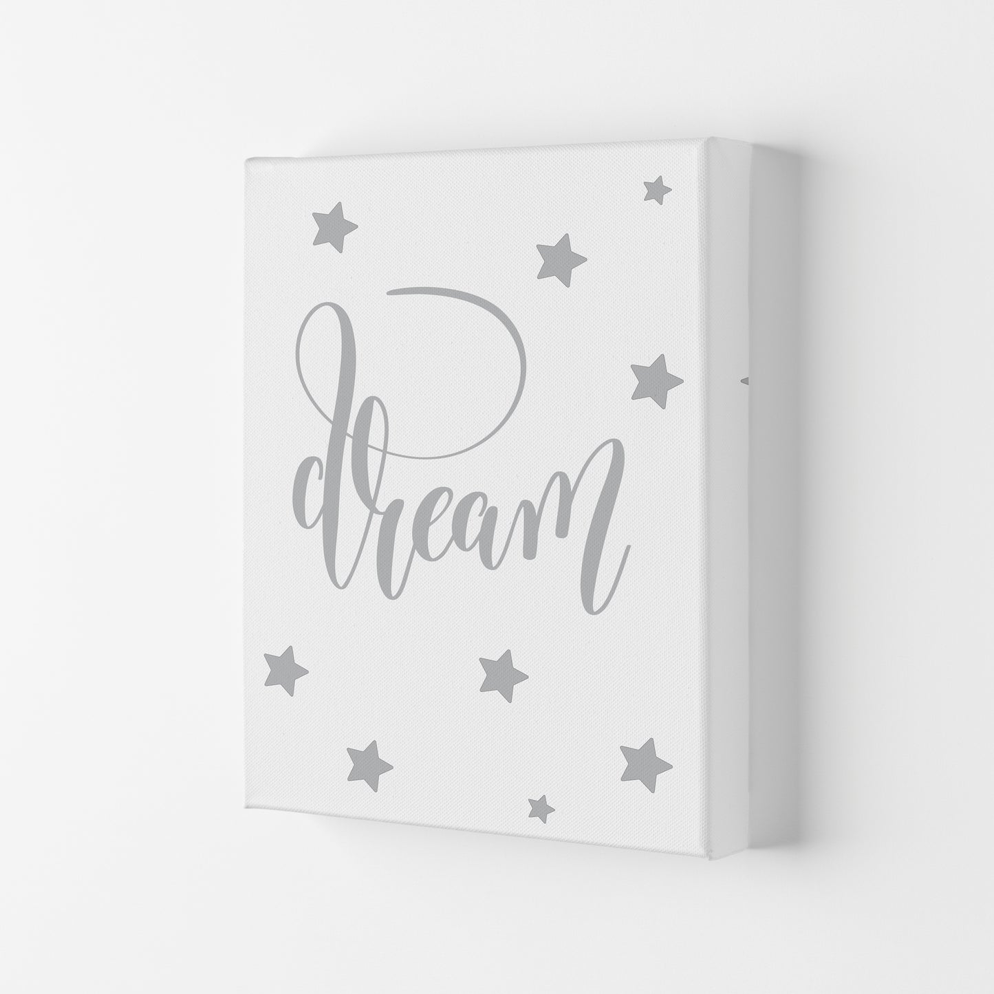 Dream Grey Framed Typography Wall Art Print Canvas