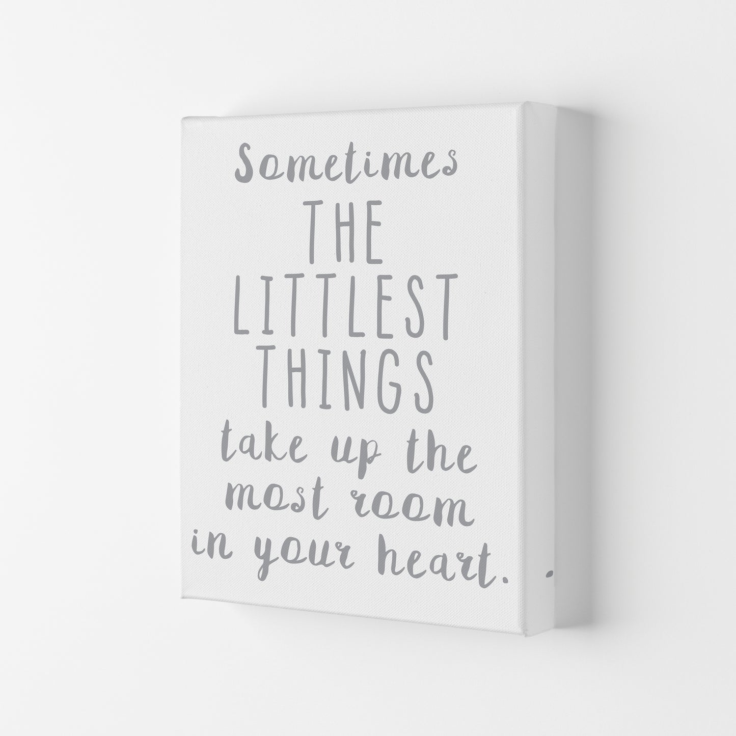 The Littlest Things Grey Modern Print Canvas