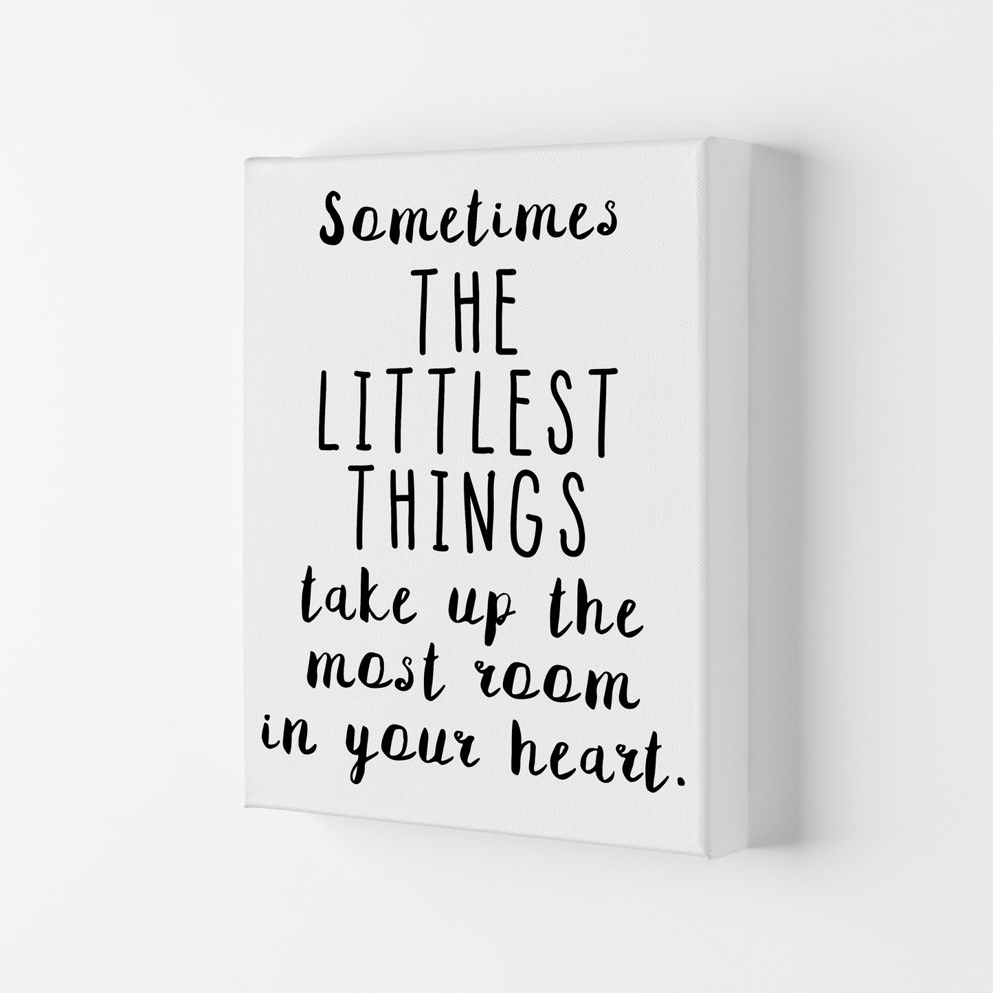 The Littlest Things Black Modern Print Canvas