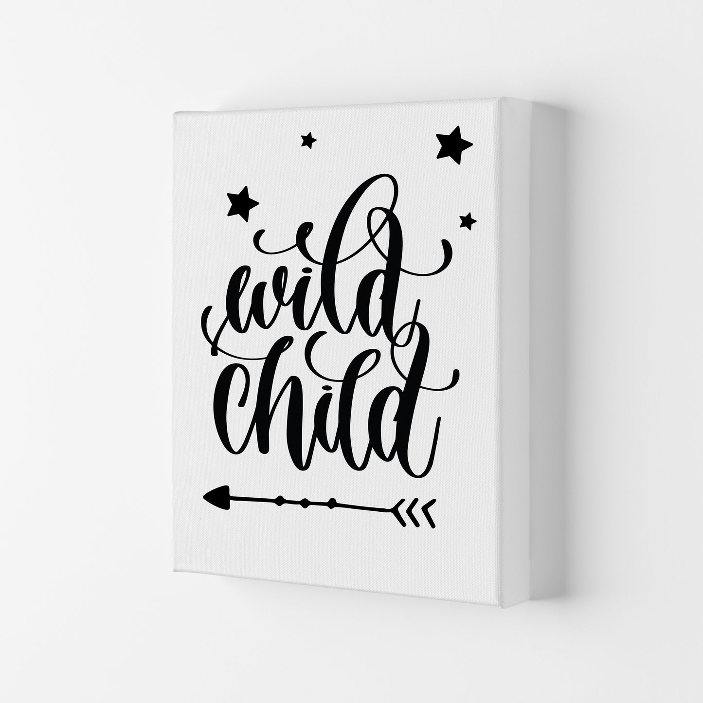 Wild Child Black Framed Nursey Wall Art Print Canvas