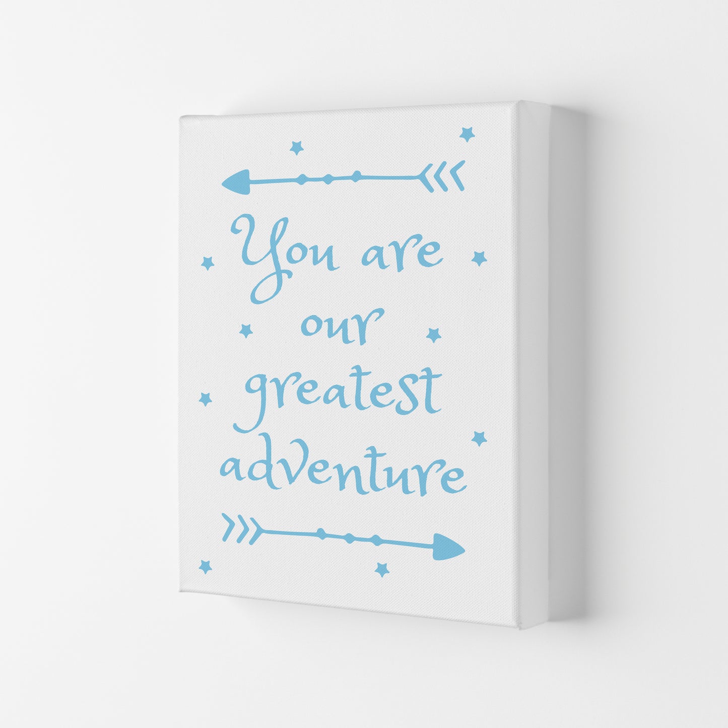 You Are Our Greatest Adventure Blue Modern Print Canvas