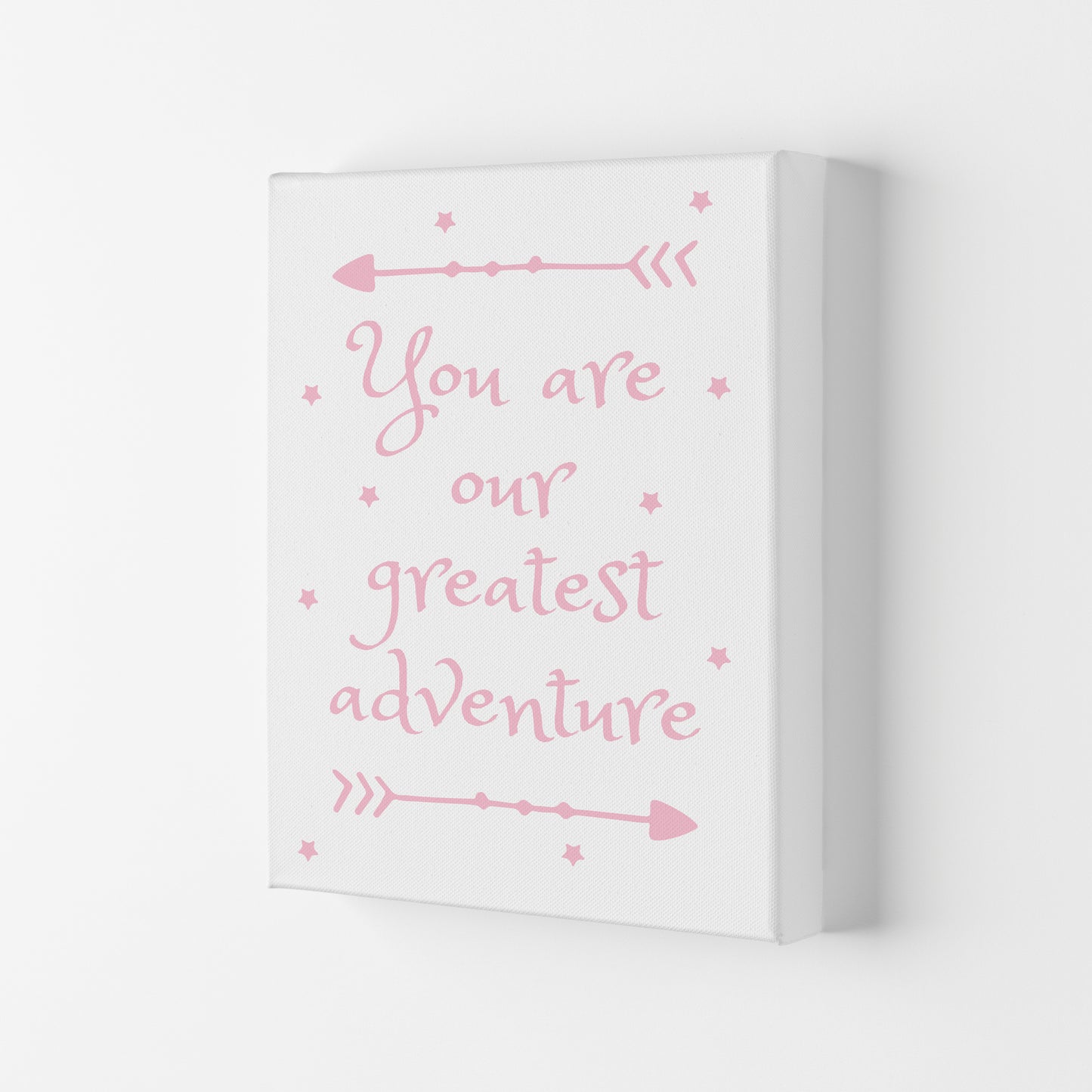 You Are Our Greatest Adventure Pink Modern Print Canvas