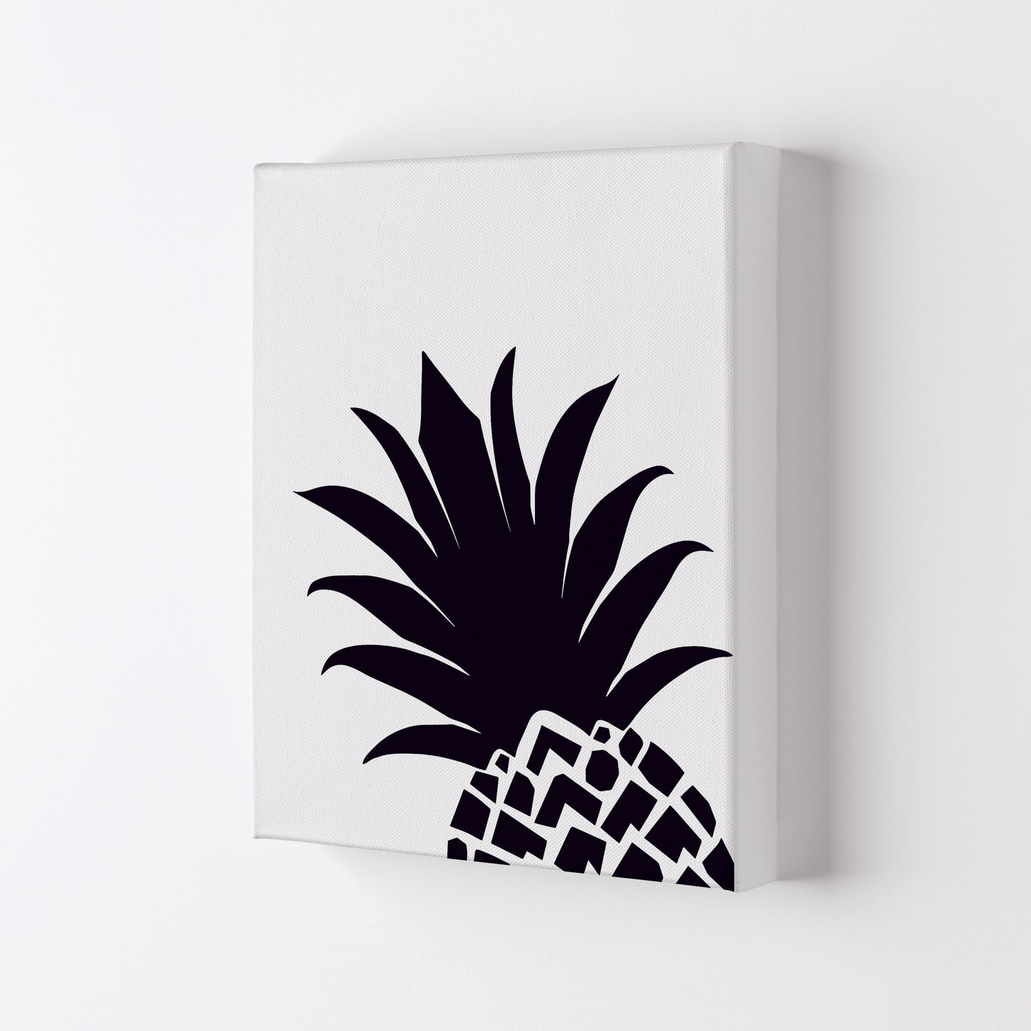 Black Pineapple 1 Modern Print, Framed Kitchen Wall Art Canvas