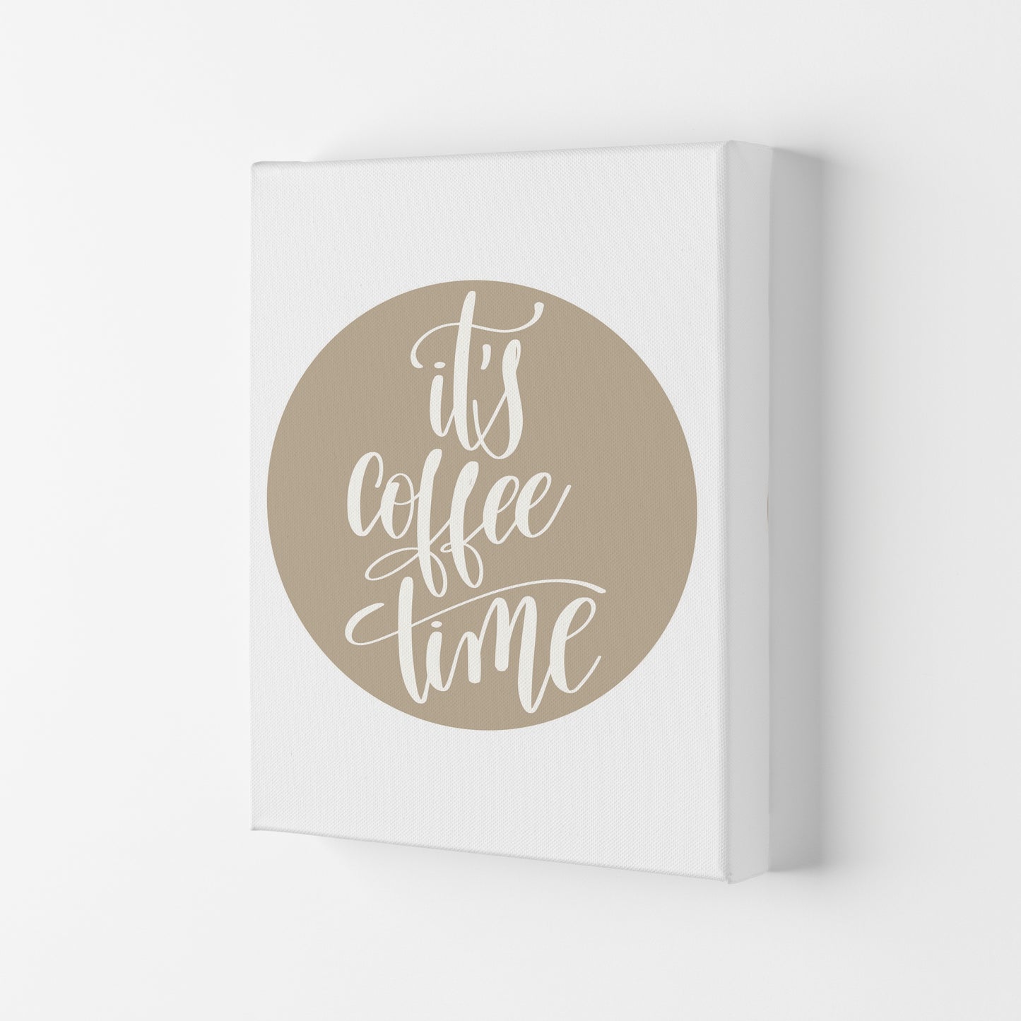 It's Coffee Time Framed Typography Wall Art Print Canvas