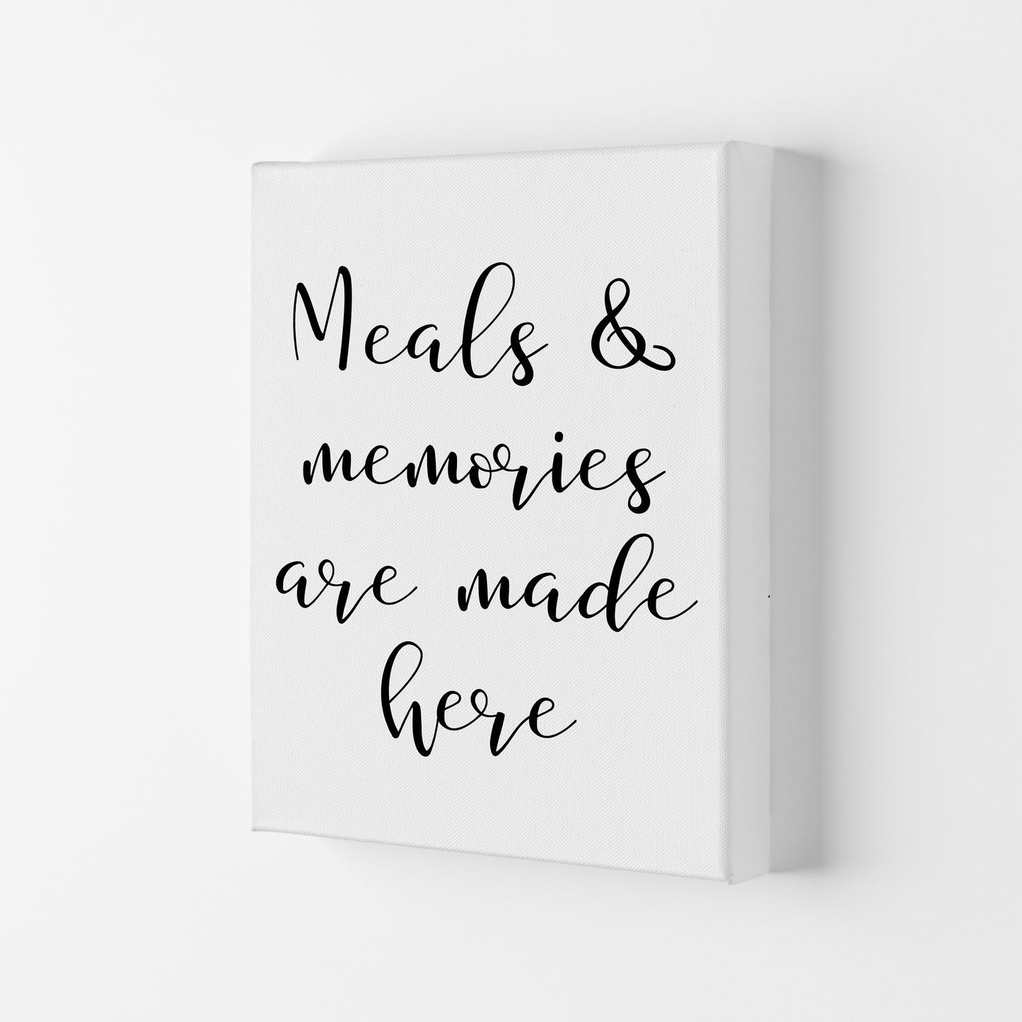 Meals And Memories Modern Print, Framed Kitchen Wall Art Canvas