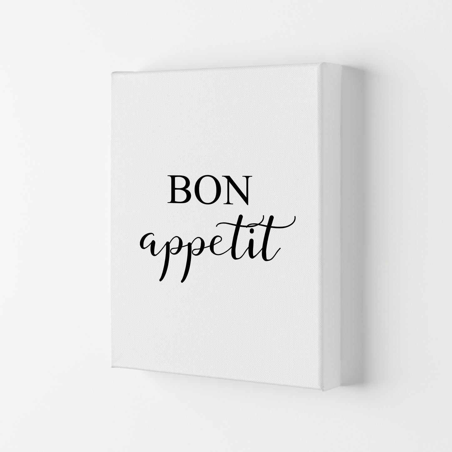 Bon Appetit Framed Typography Wall Art Print Canvas