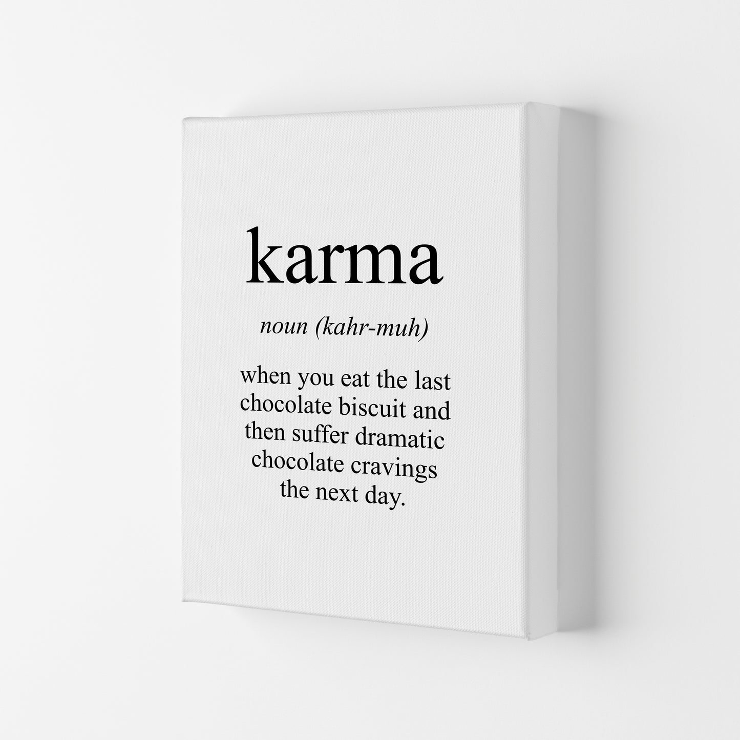 Karma Framed Typography Wall Art Print Canvas