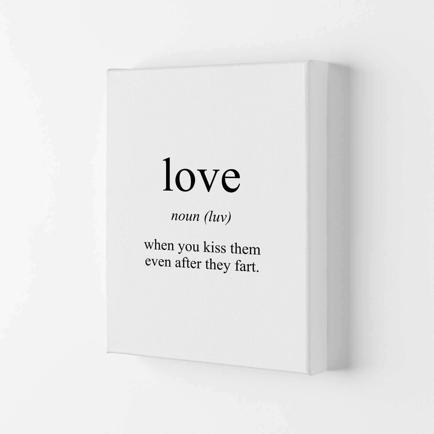Love Framed Typography Wall Art Print Canvas