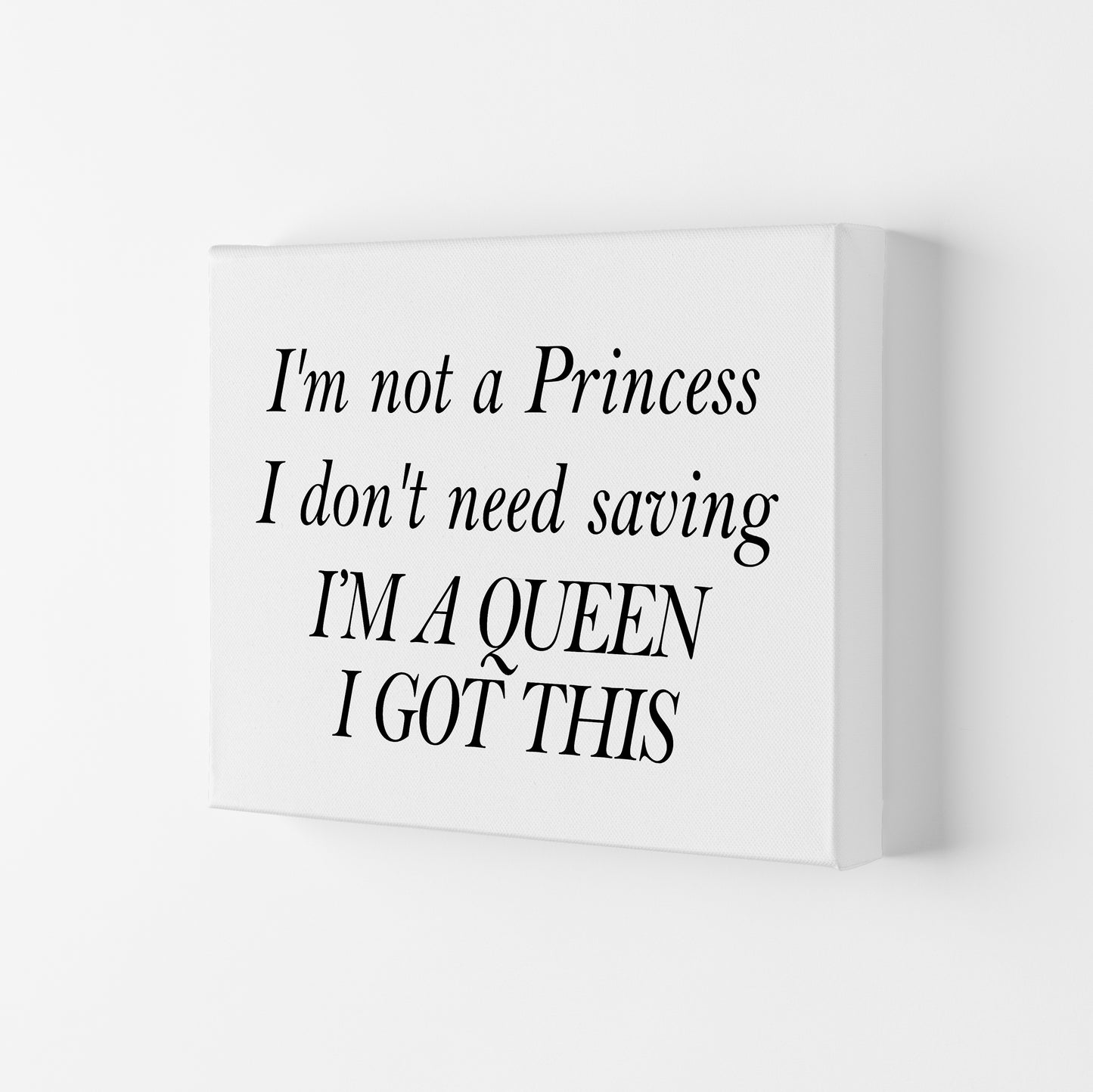 I'm A Queen Framed Typography Wall Art Print Canvas