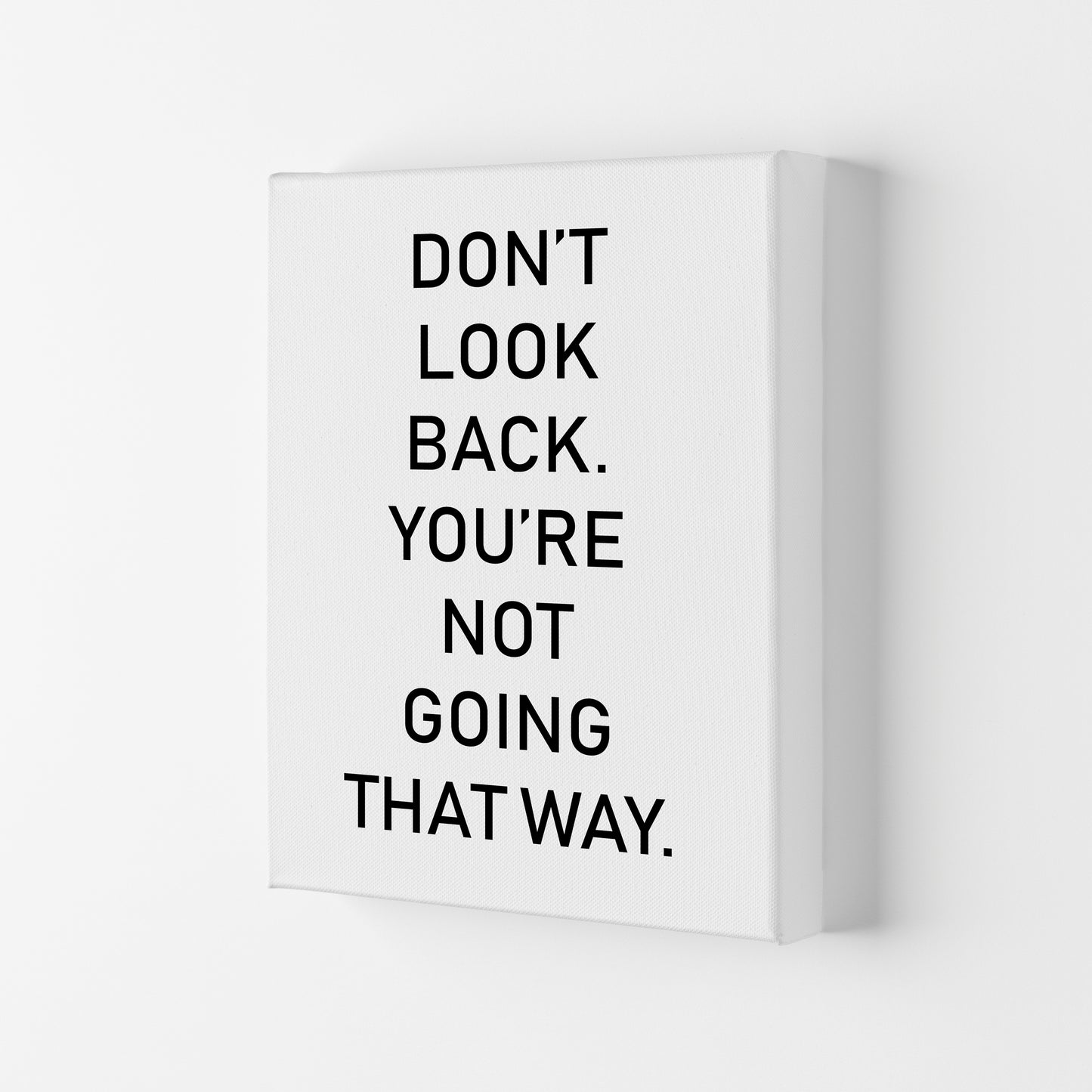 Don't Look Back Framed Typography Wall Art Print Canvas
