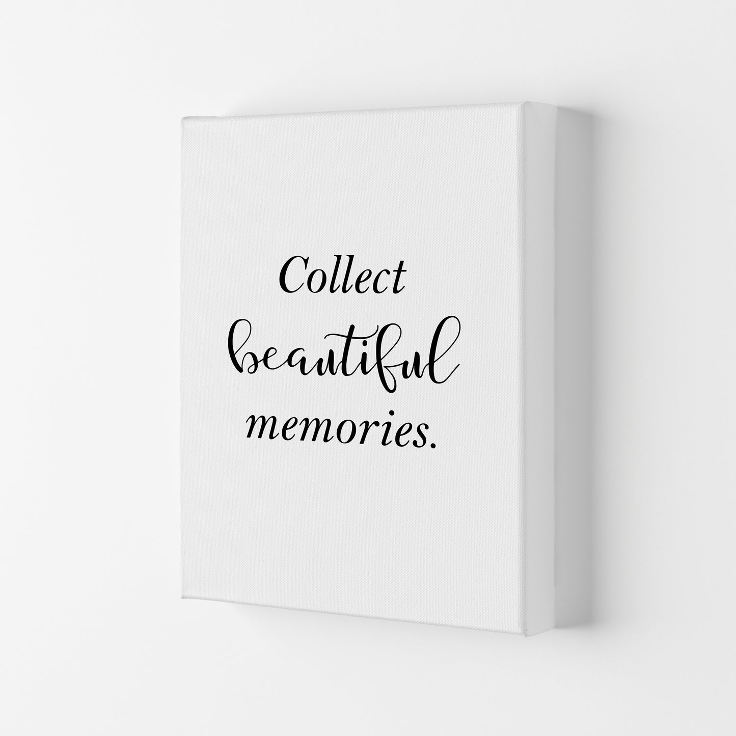 Collect Beautiful Memories Framed Typography Wall Art Print Canvas