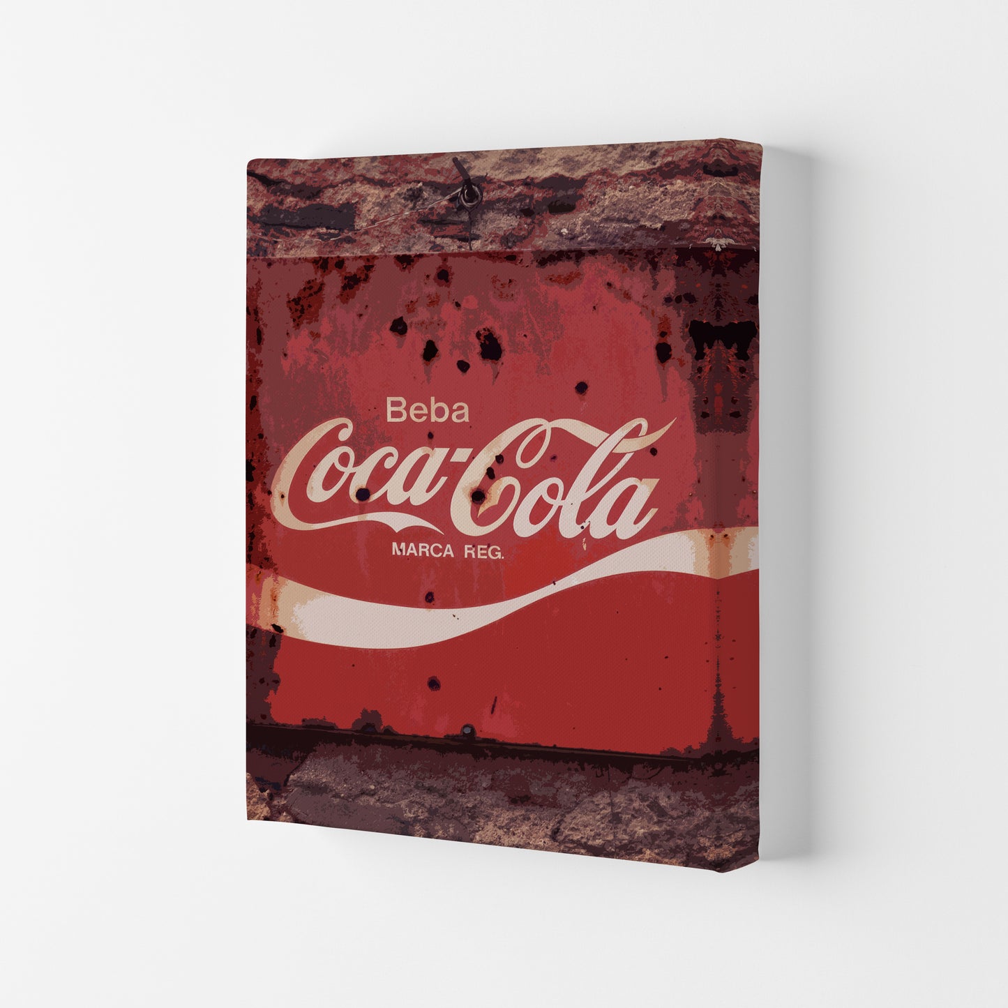 Coca Cola Vintage Sign Modern Print Canvas