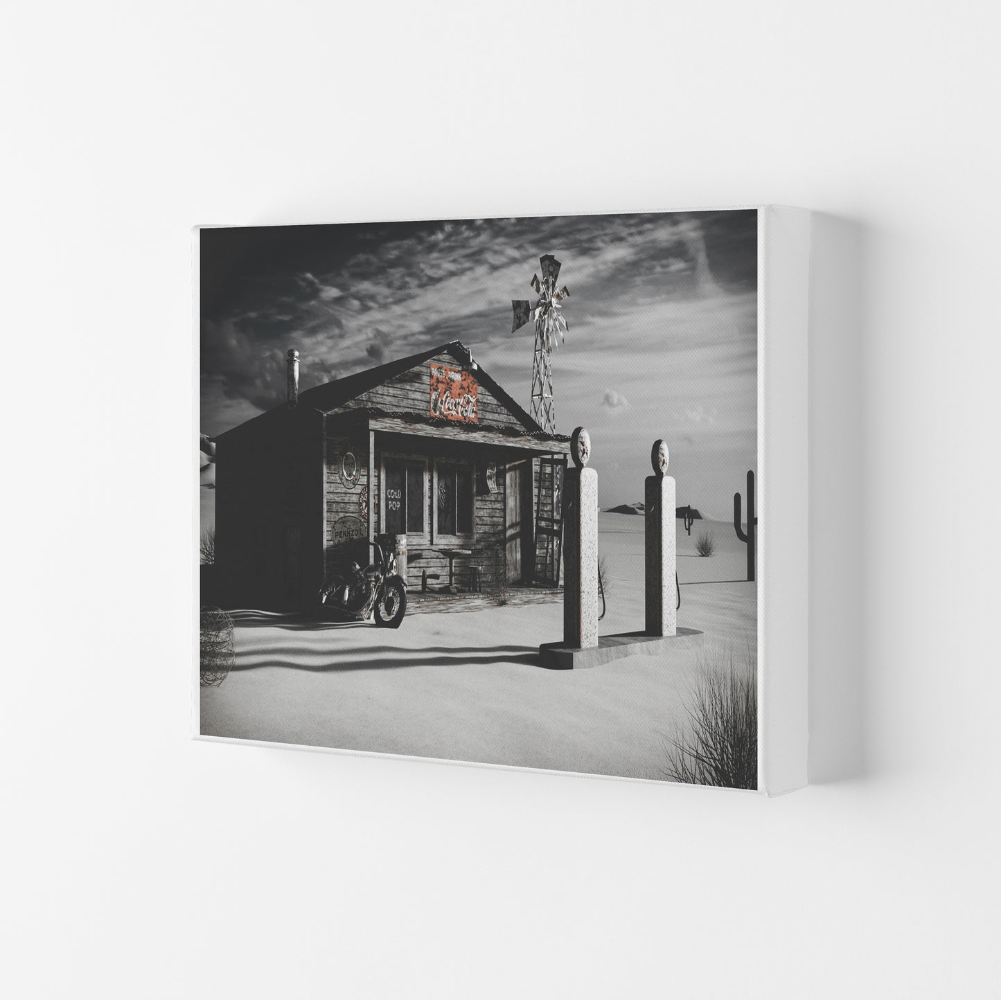Texas Store Coca Cola Modern Print Canvas