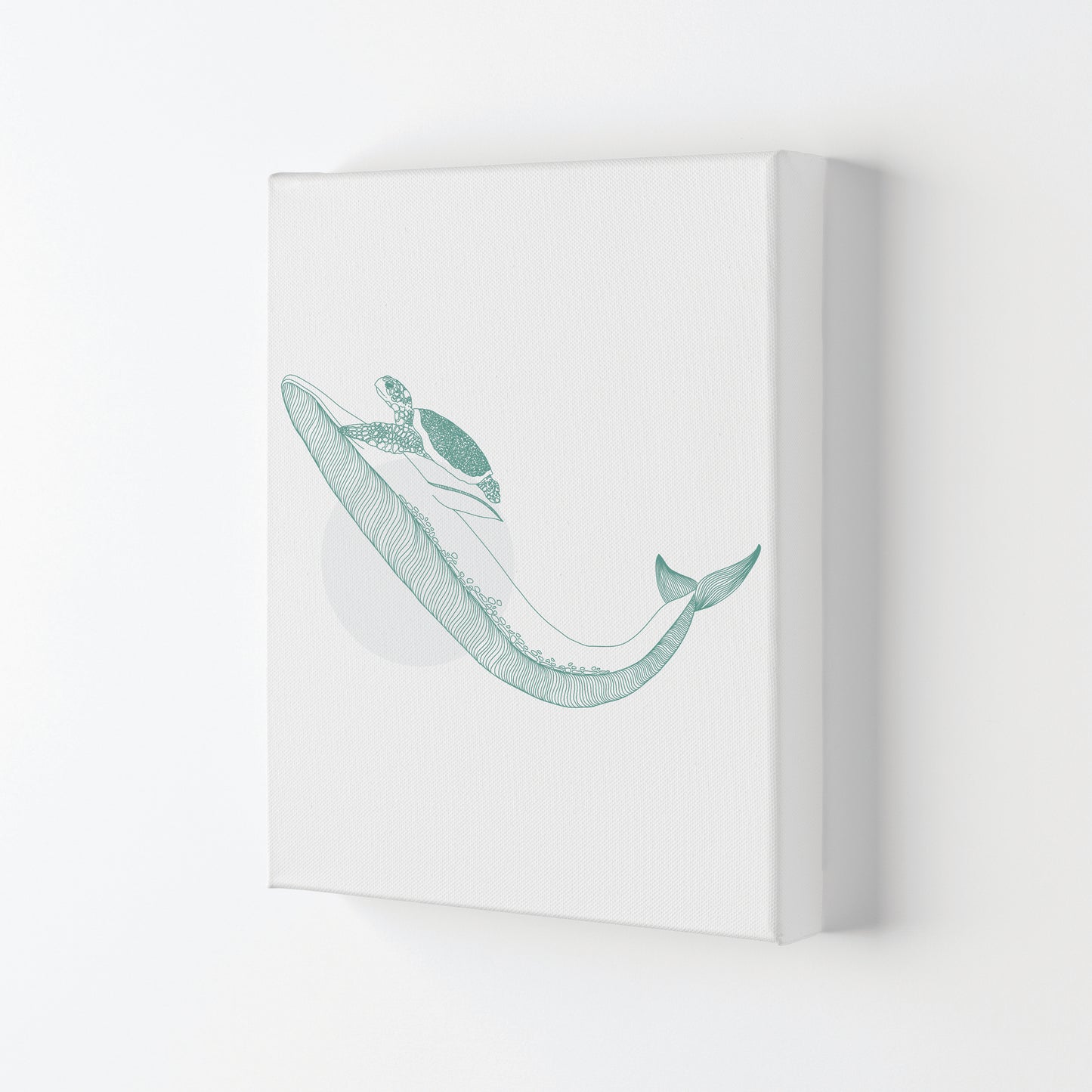 Marine Animals Whale And Turtle Modern Print Animal Art Print Canvas