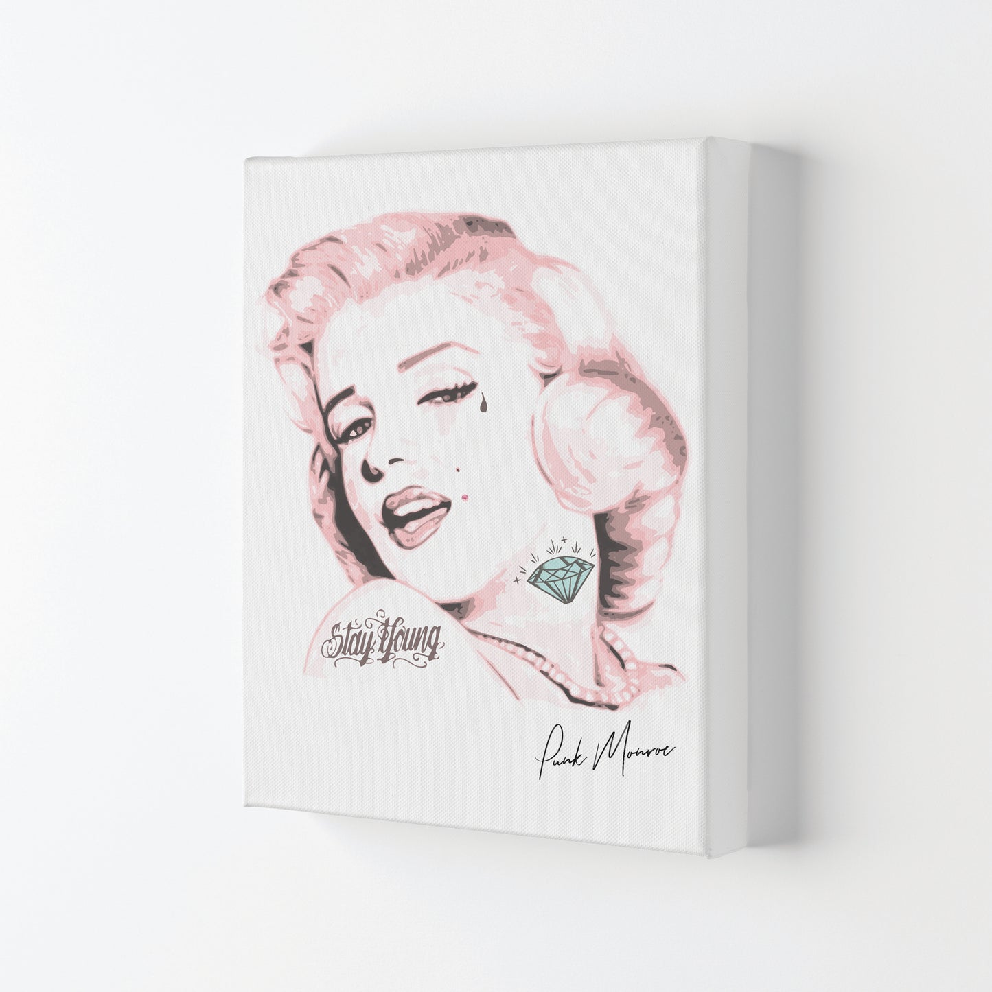 Pink Punk Monroe Modern Print Canvas