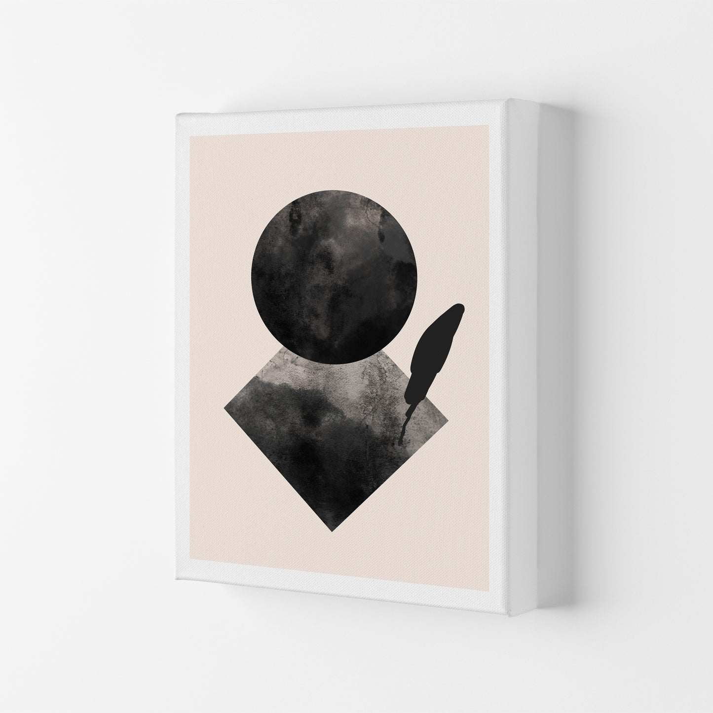 Nude And Black Watercolour 2 Art Print by Pixy Paper Canvas
