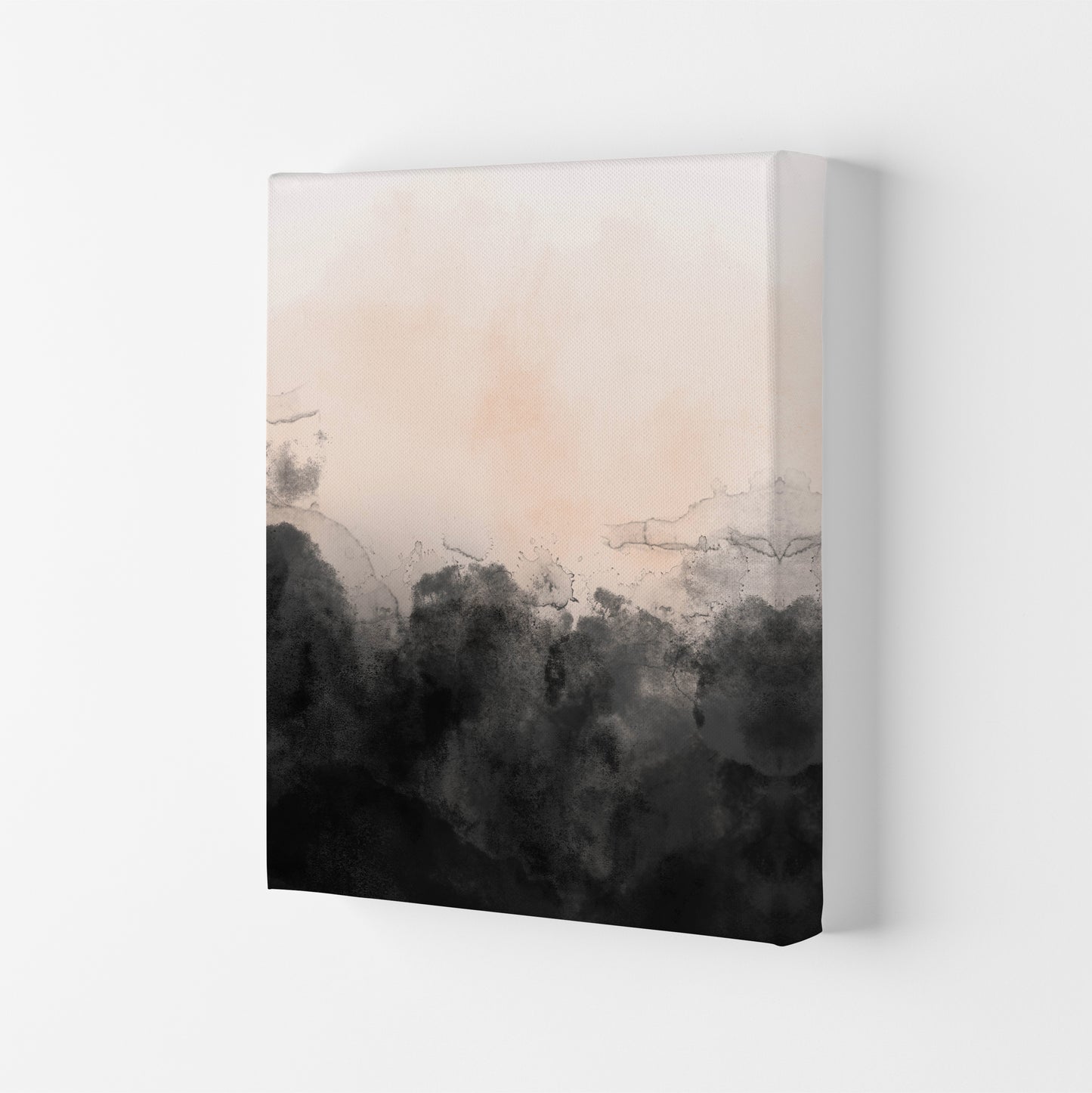 Nude And Black Watercolour 3 Art Print by Pixy Paper Canvas