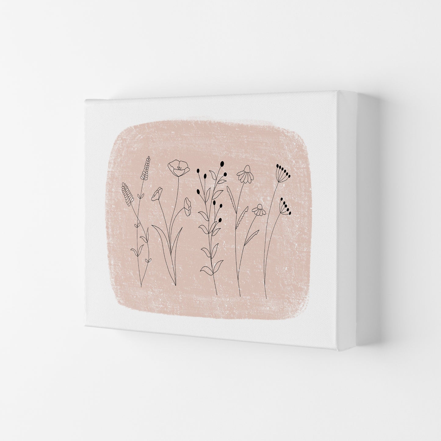 Dalia Chalk Landscape Floral Art Print by Pixy Paper Canvas