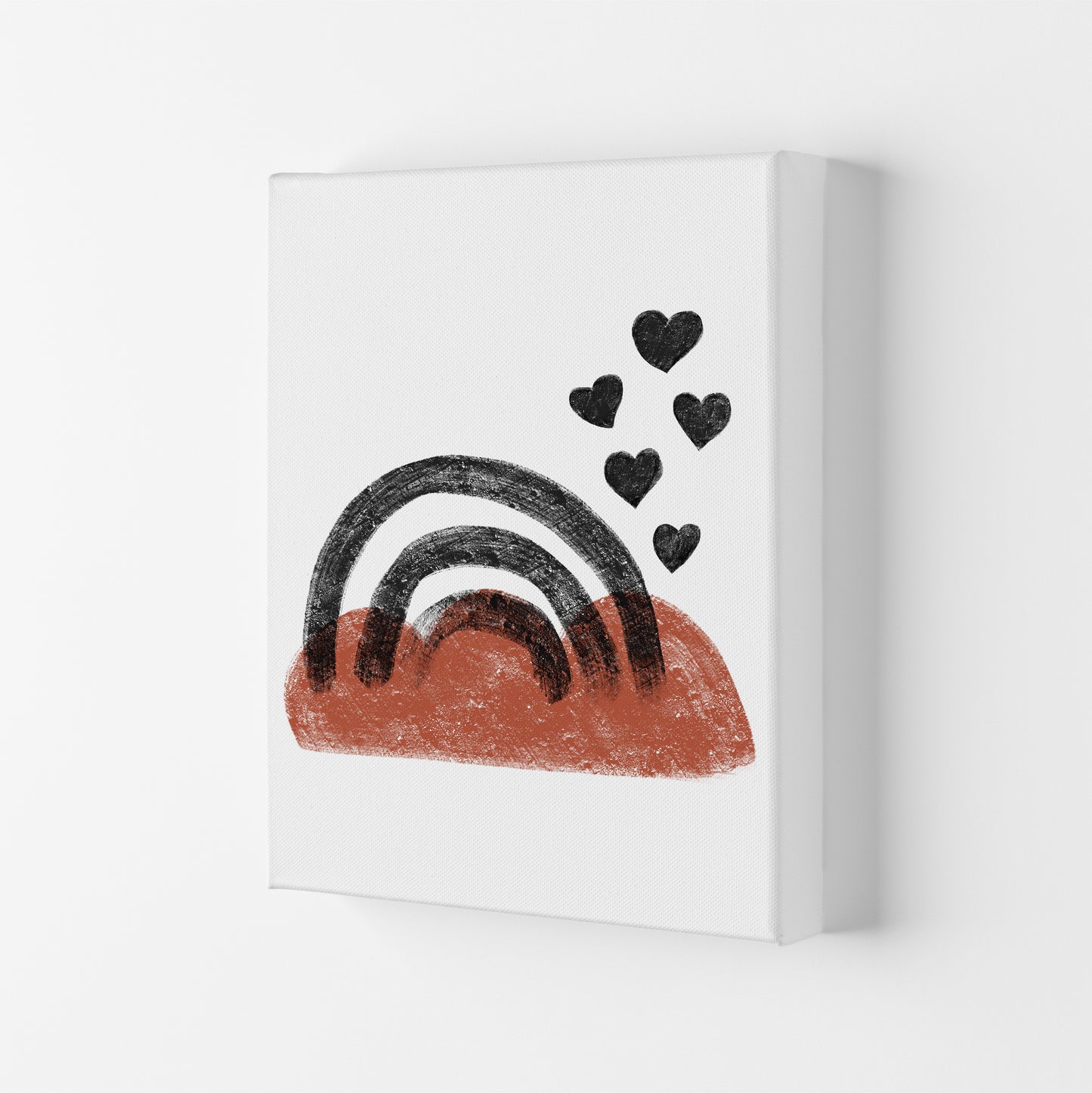 Dalia Chalk Black Rainbow Art Print by Pixy Paper Canvas
