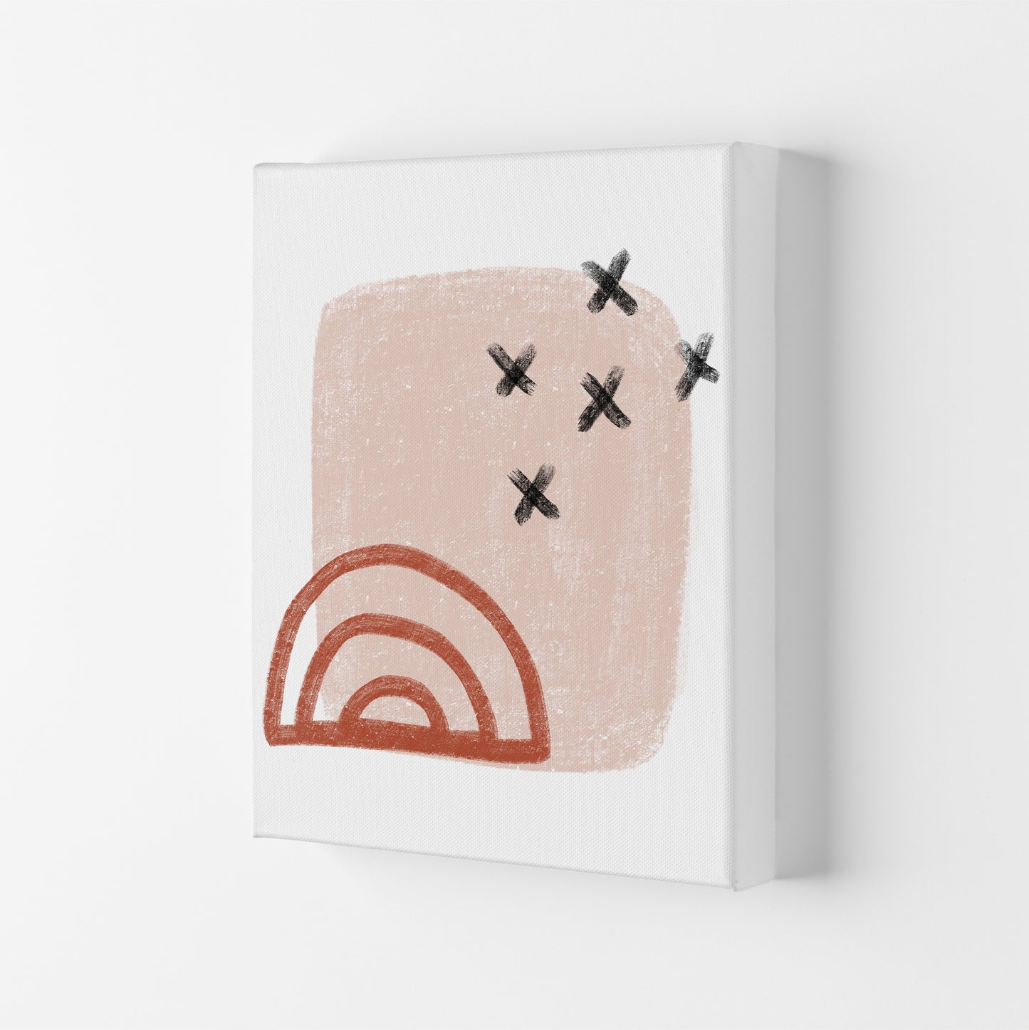 Dalia Chalk Red Rainbow Art Print by Pixy Paper Canvas