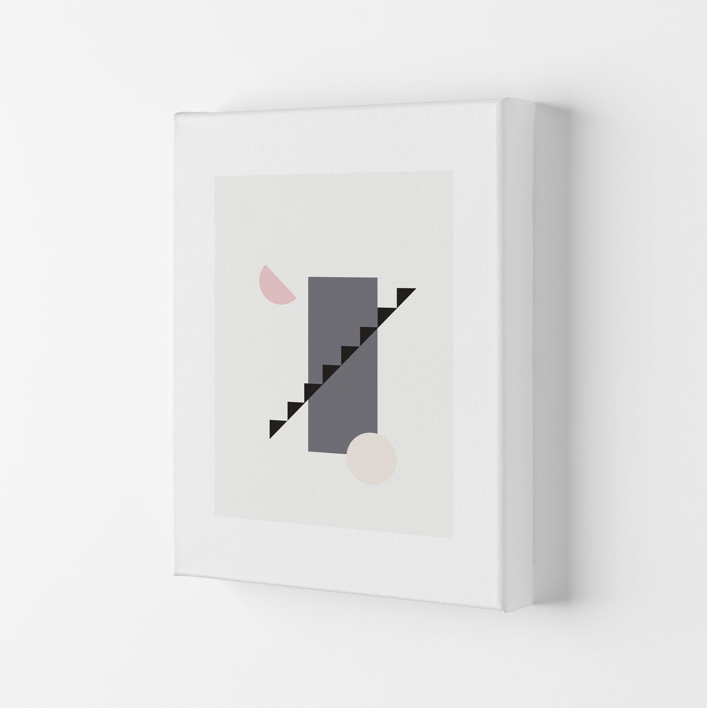 Mila Pink Abstract N12 Art Print by Pixy Paper Canvas
