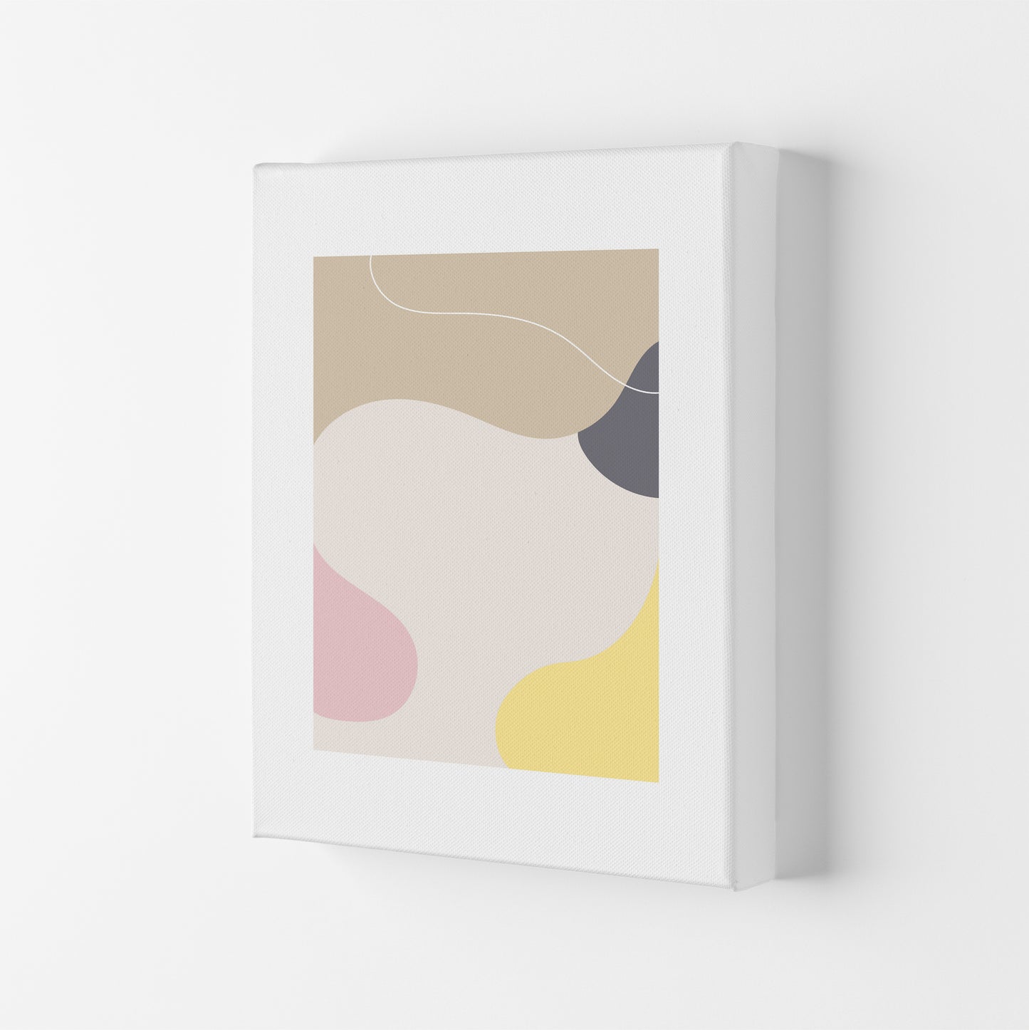 Mila Pink Abstract N24 Art Print by Pixy Paper Canvas