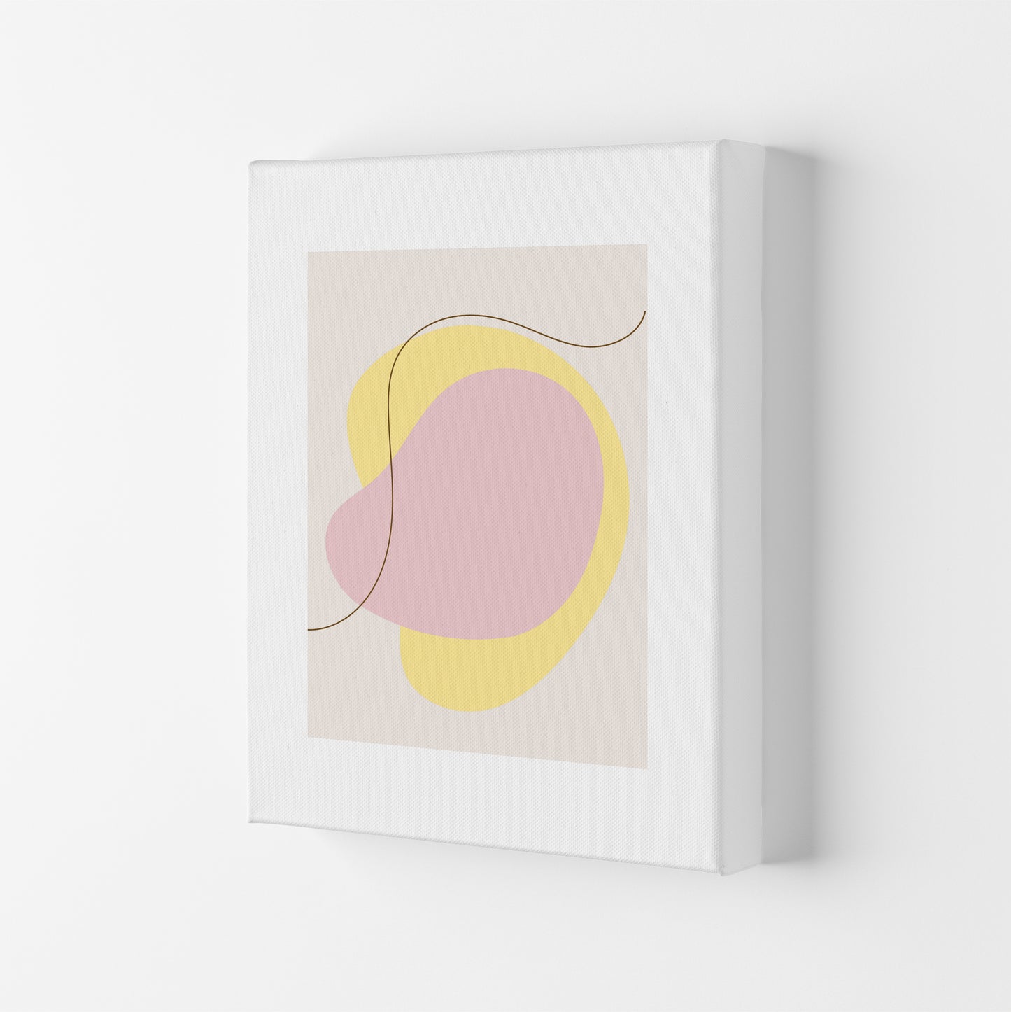 Mila Pink Abstract N22 Art Print by Pixy Paper Canvas